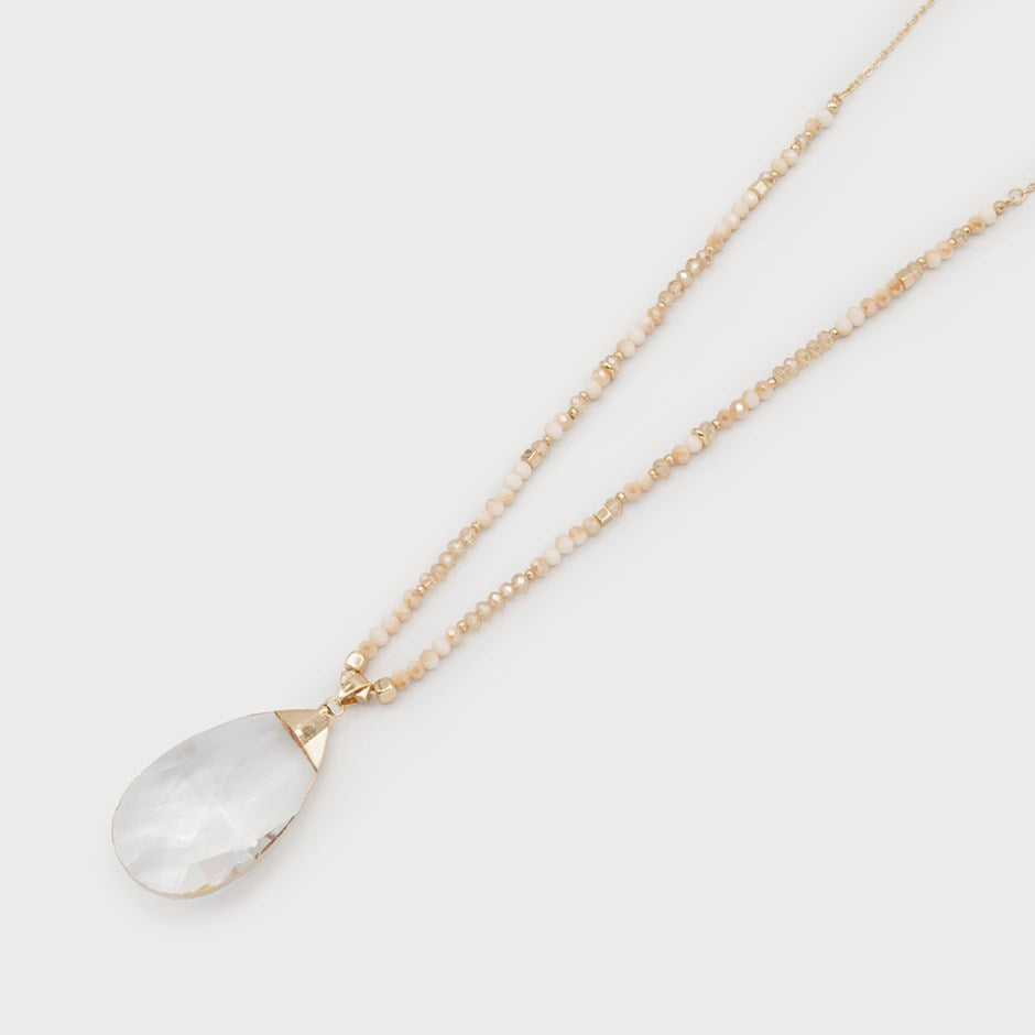 Collier Pendentif Goutte de Verre