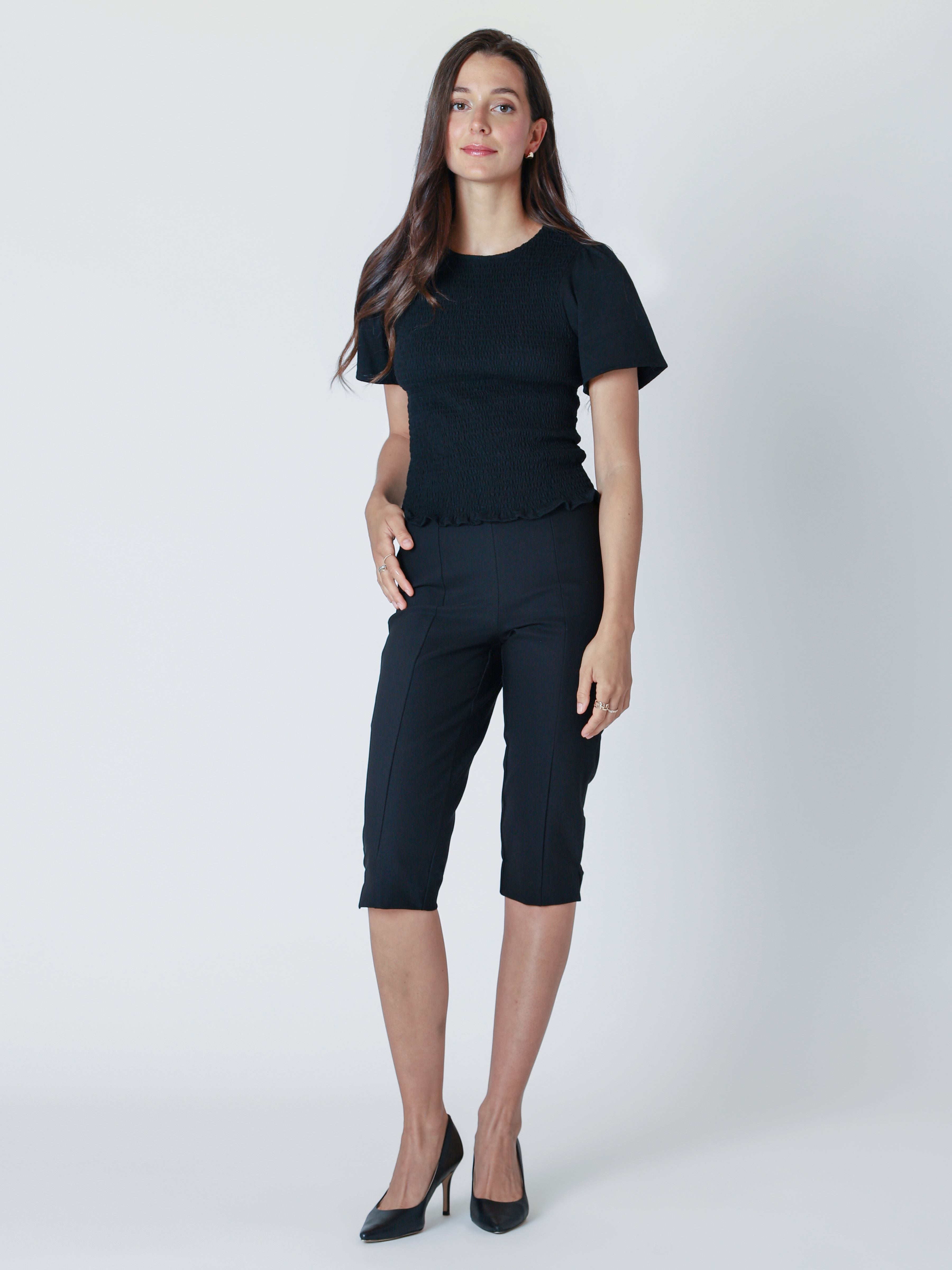 Haut Smock Femme Topshop – Teal, Taille 8, Manches Courtes, Neuf Sans étiquette