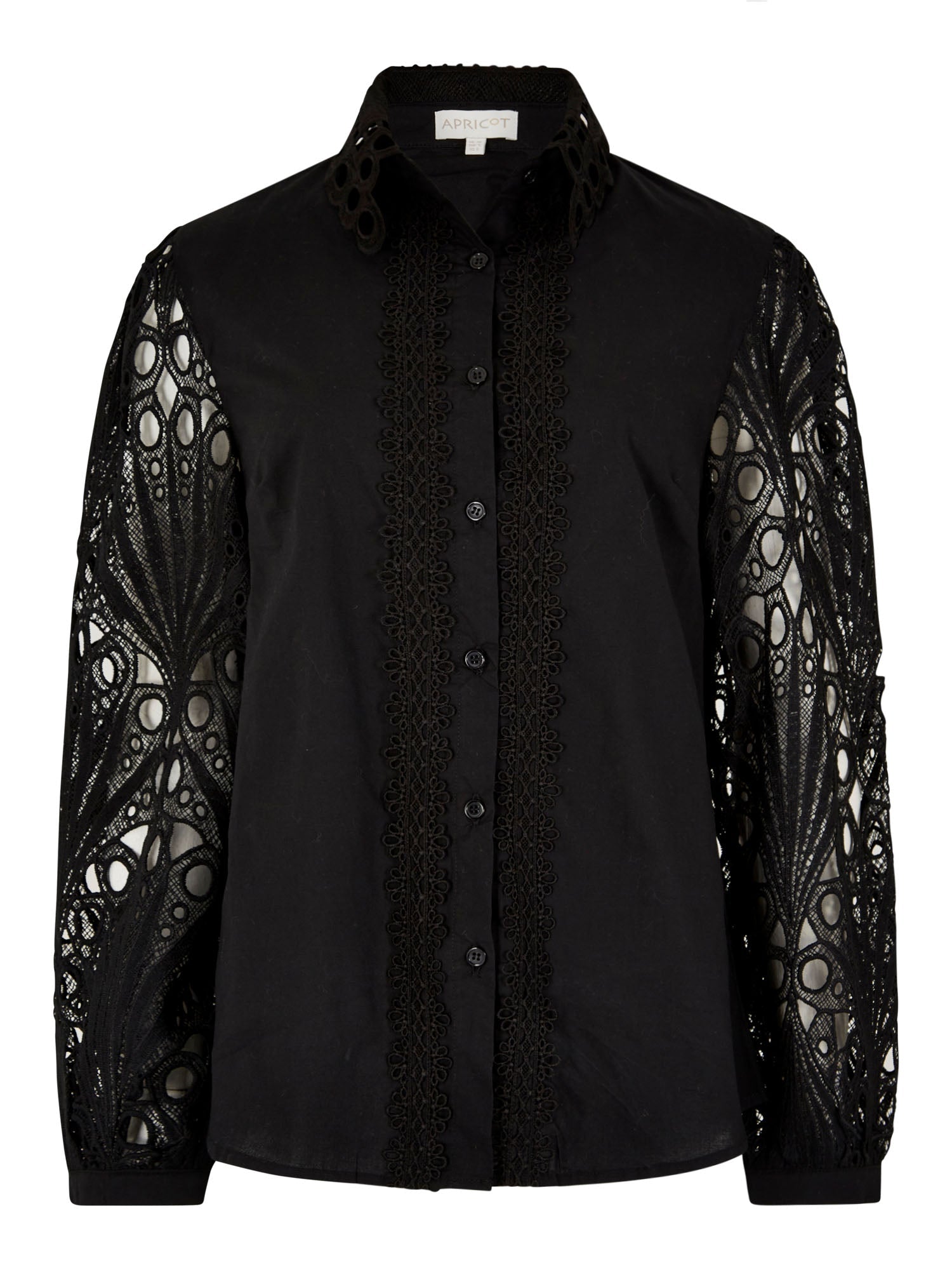 Chemisier broderie anglaise noir top