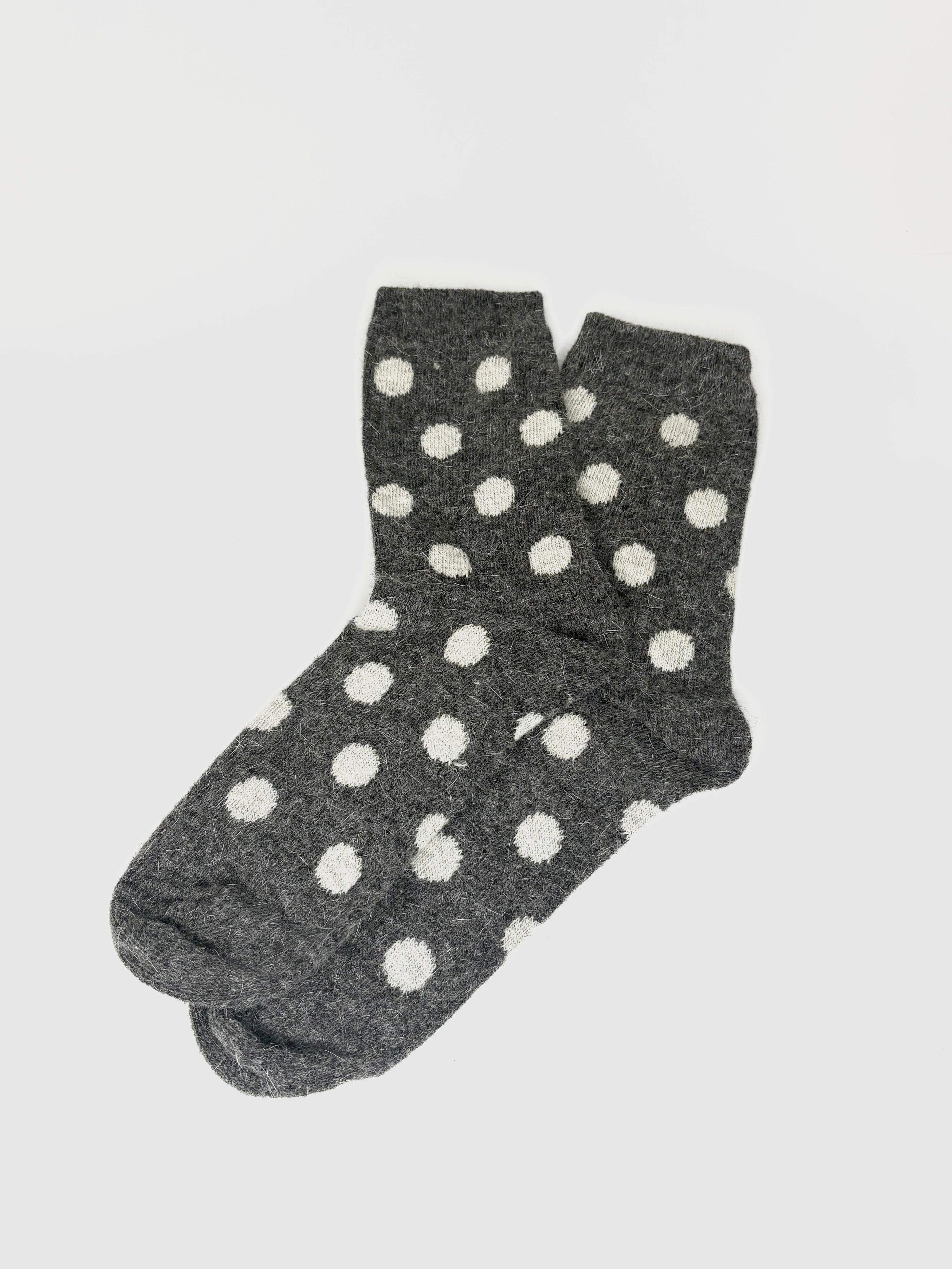 Bas de Laine Angora à Pois