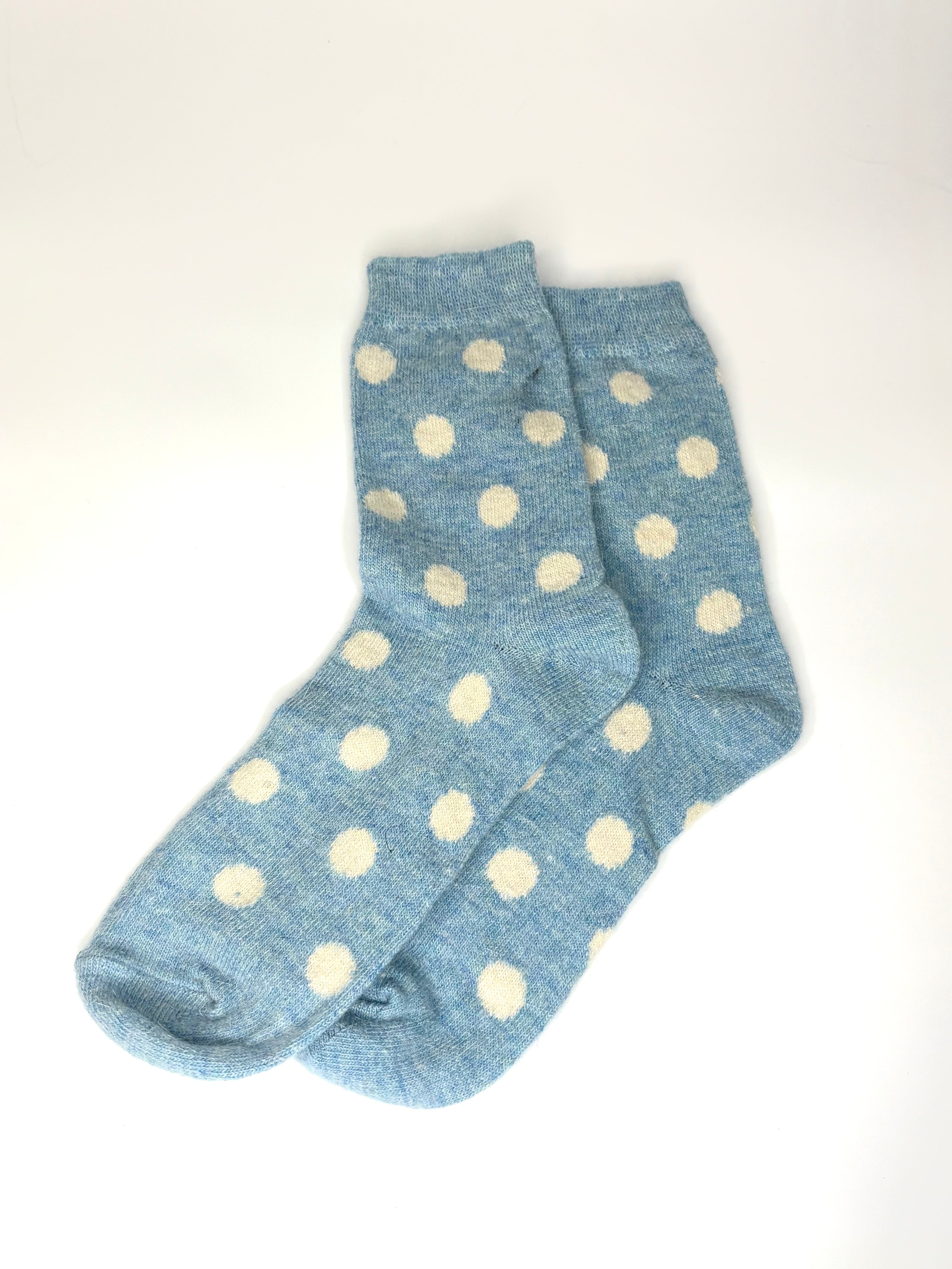 Bas de Laine Angora à Pois