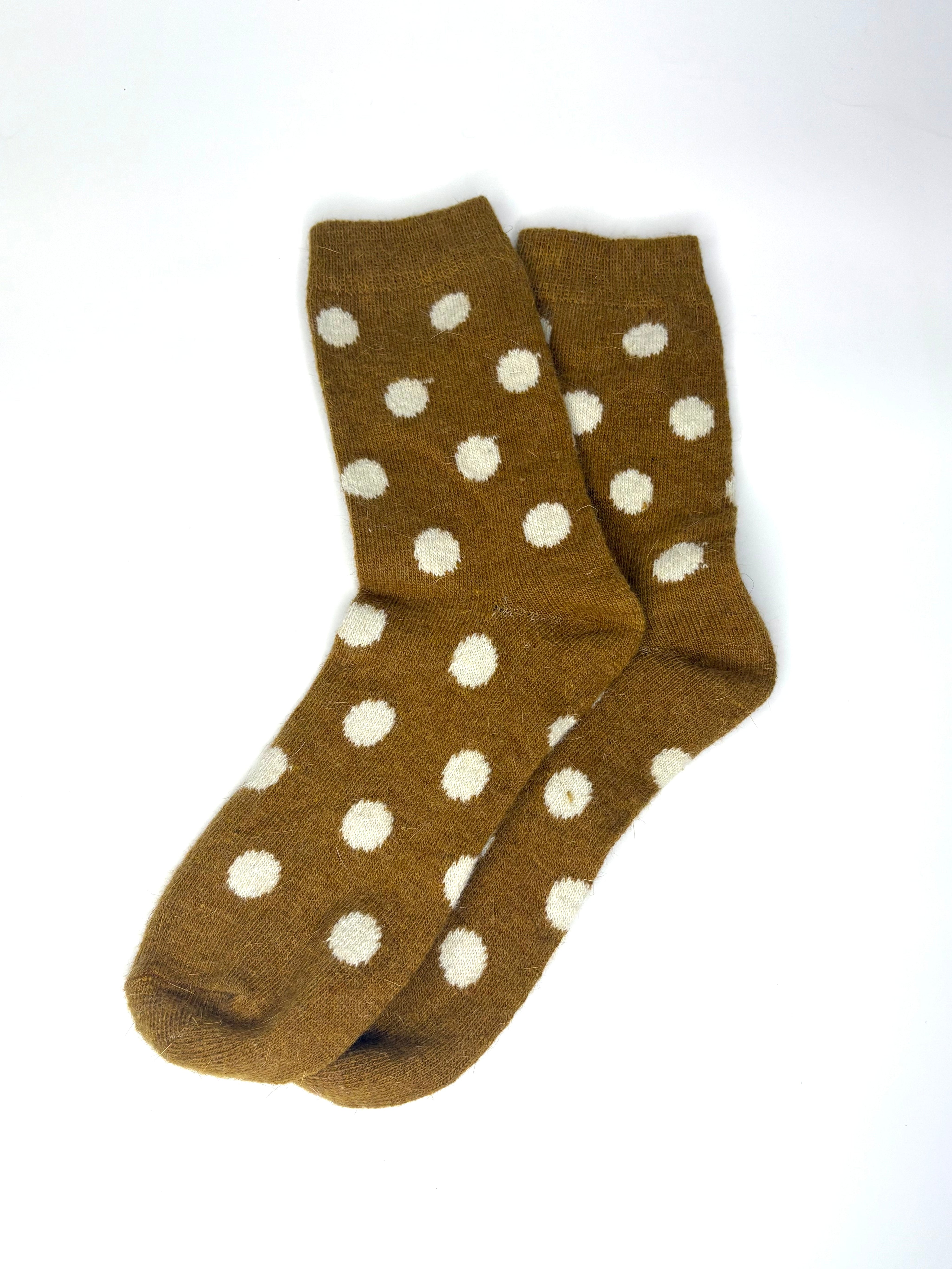 Bas de Laine Angora à Pois