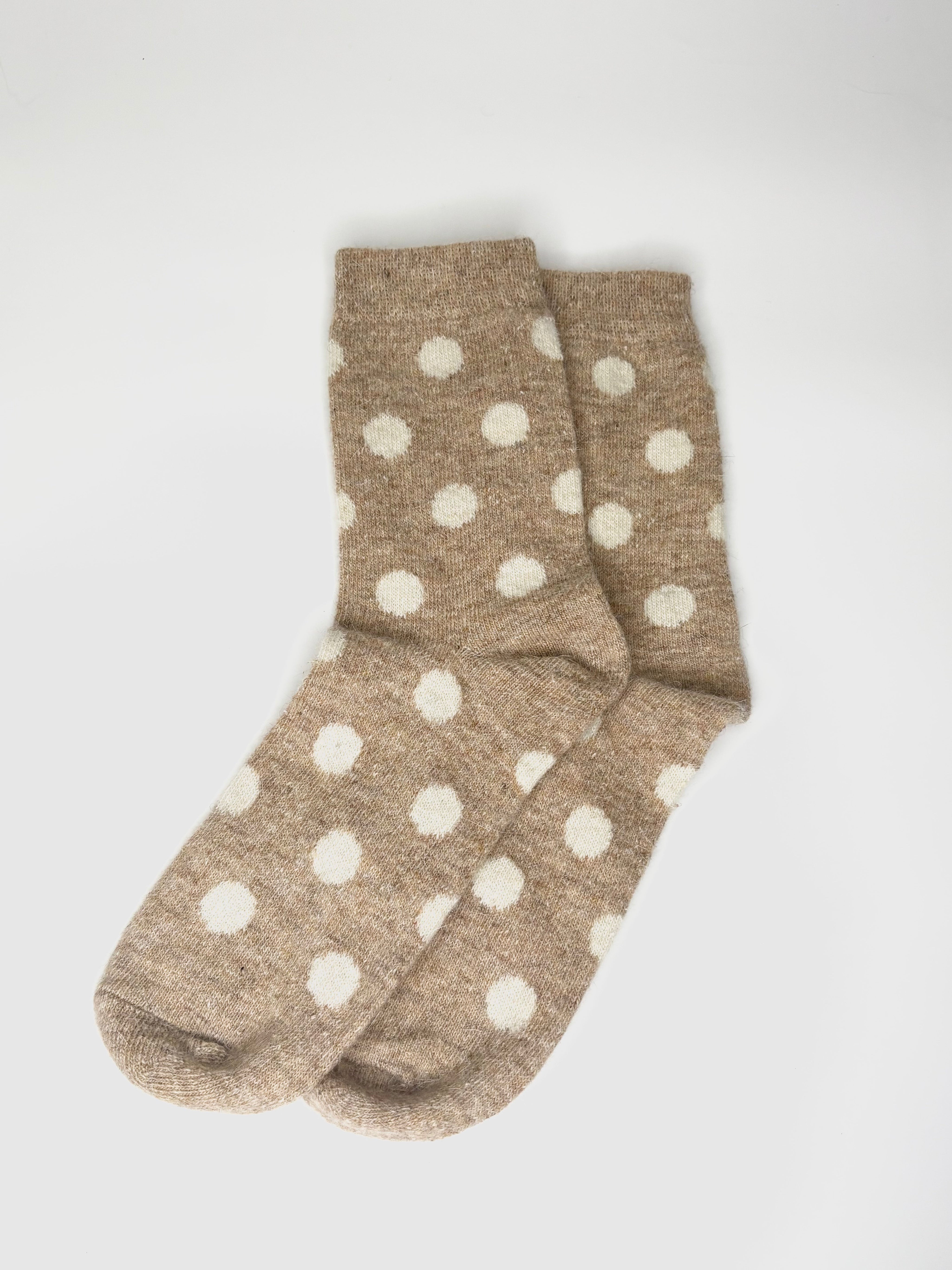 Bas de Laine Angora à Pois