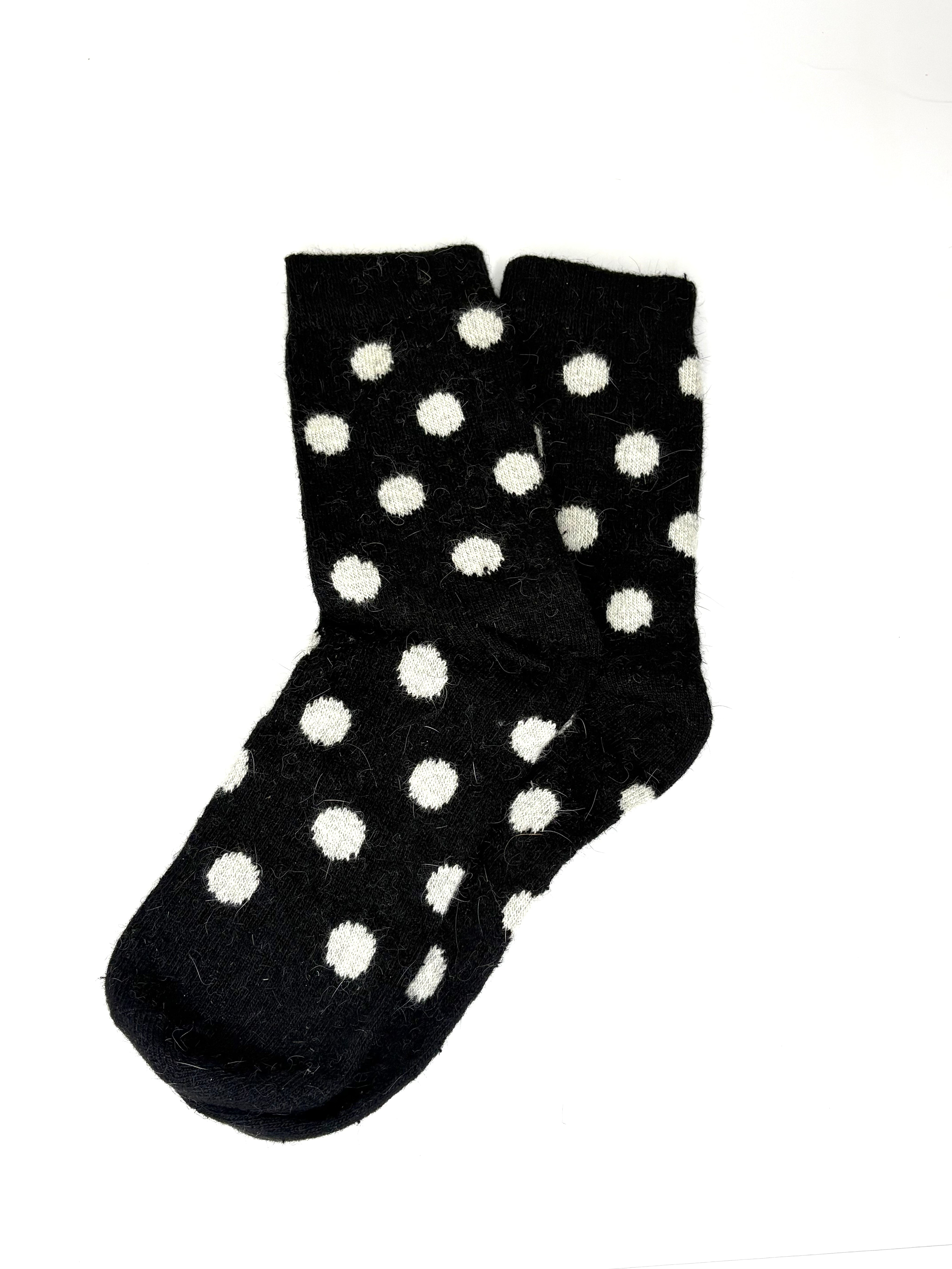 Bas de Laine Angora à Pois