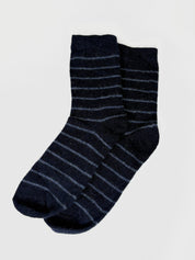 Bas de Laine Angora à Rayures