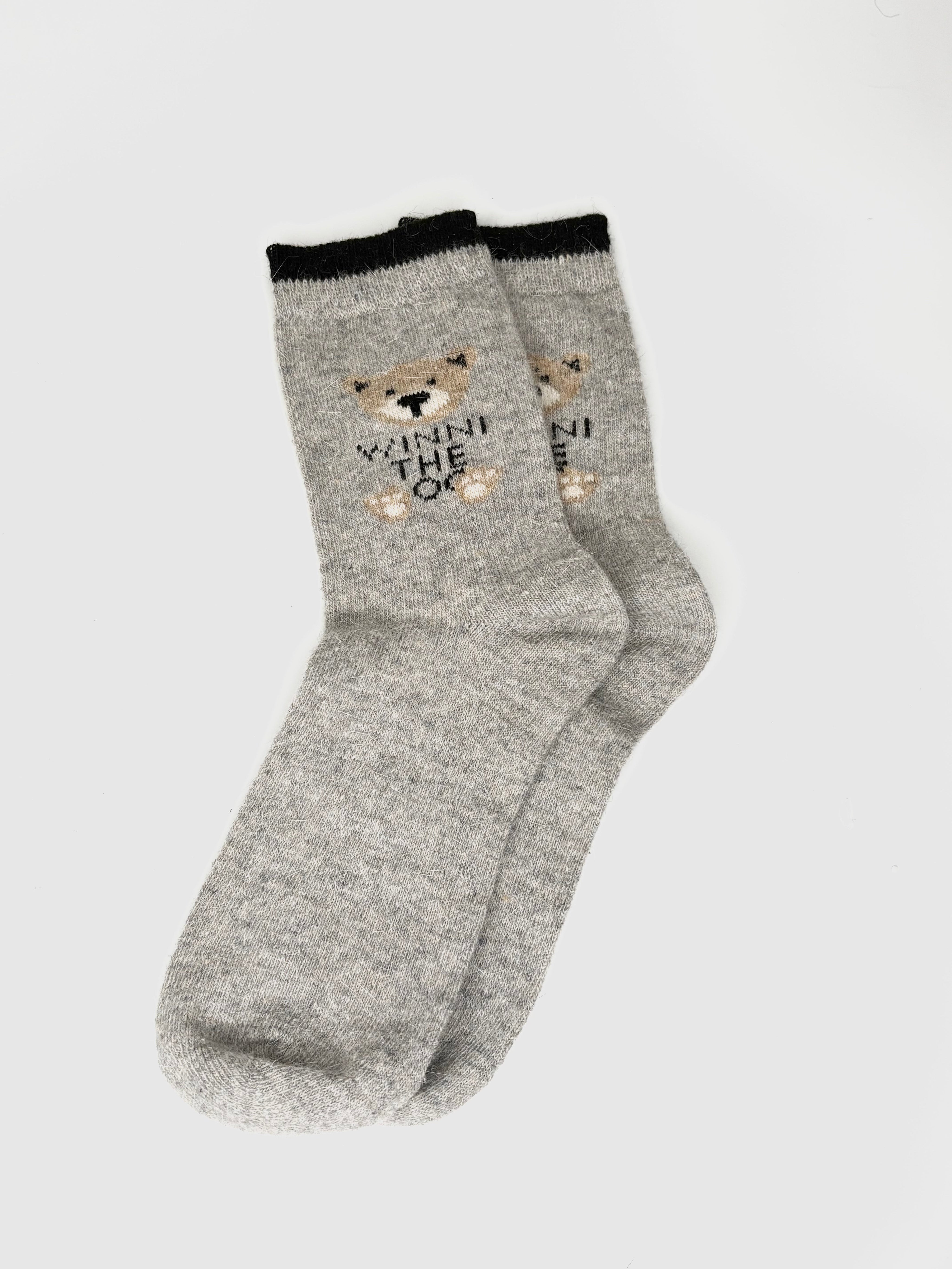 Bas de Laine Angora avec Ourson