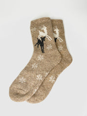 Bas de Laine Angora Chevreuils et Flocons