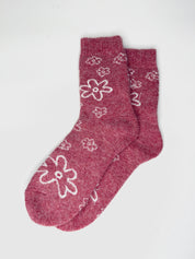 Bas de Laine Angora Fleurs