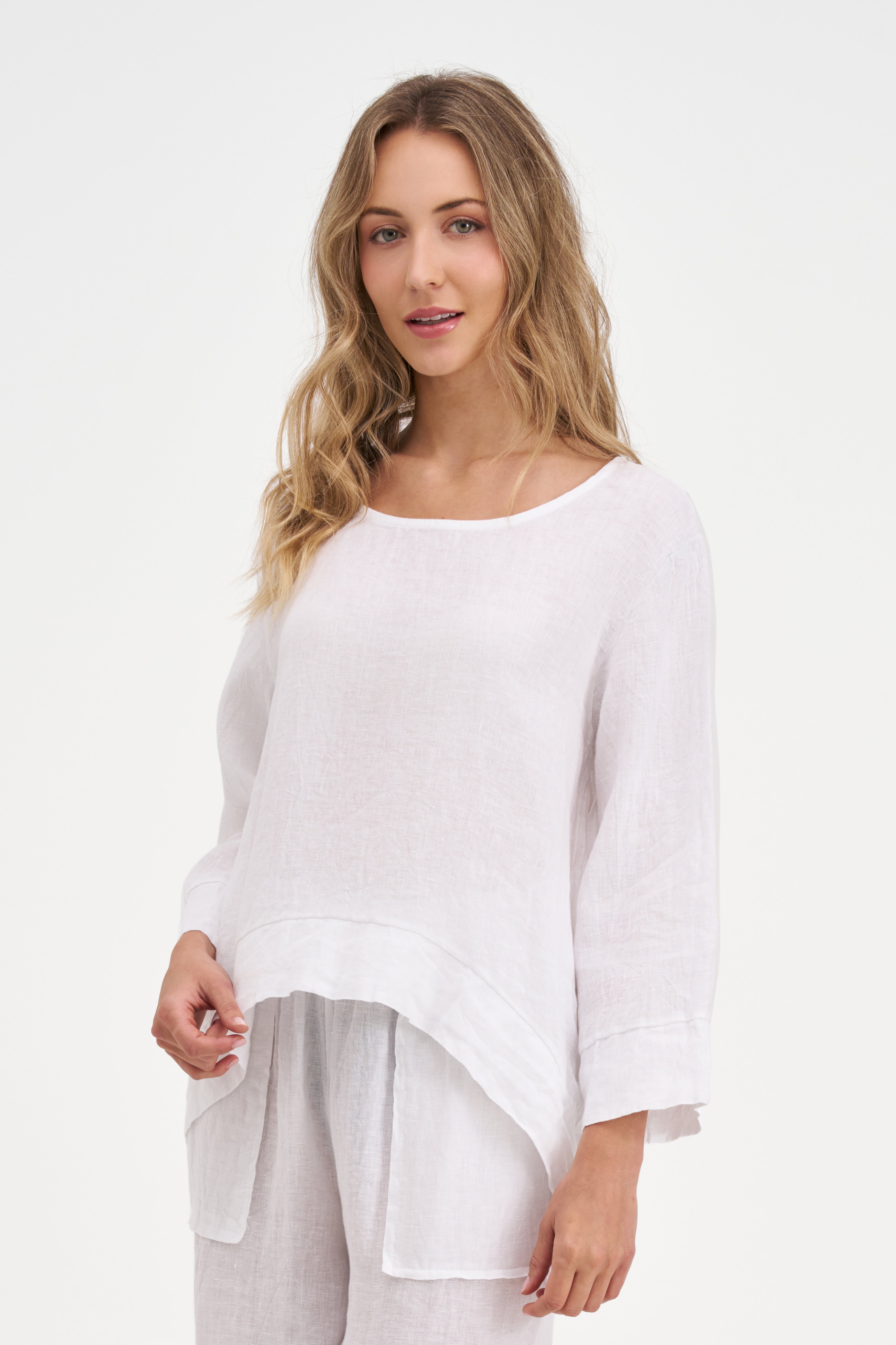 Chandail de Lin Manche Longue