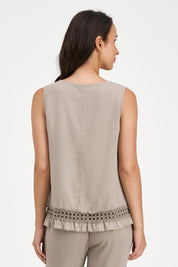 Camisole Bande de Dentelle au Bas