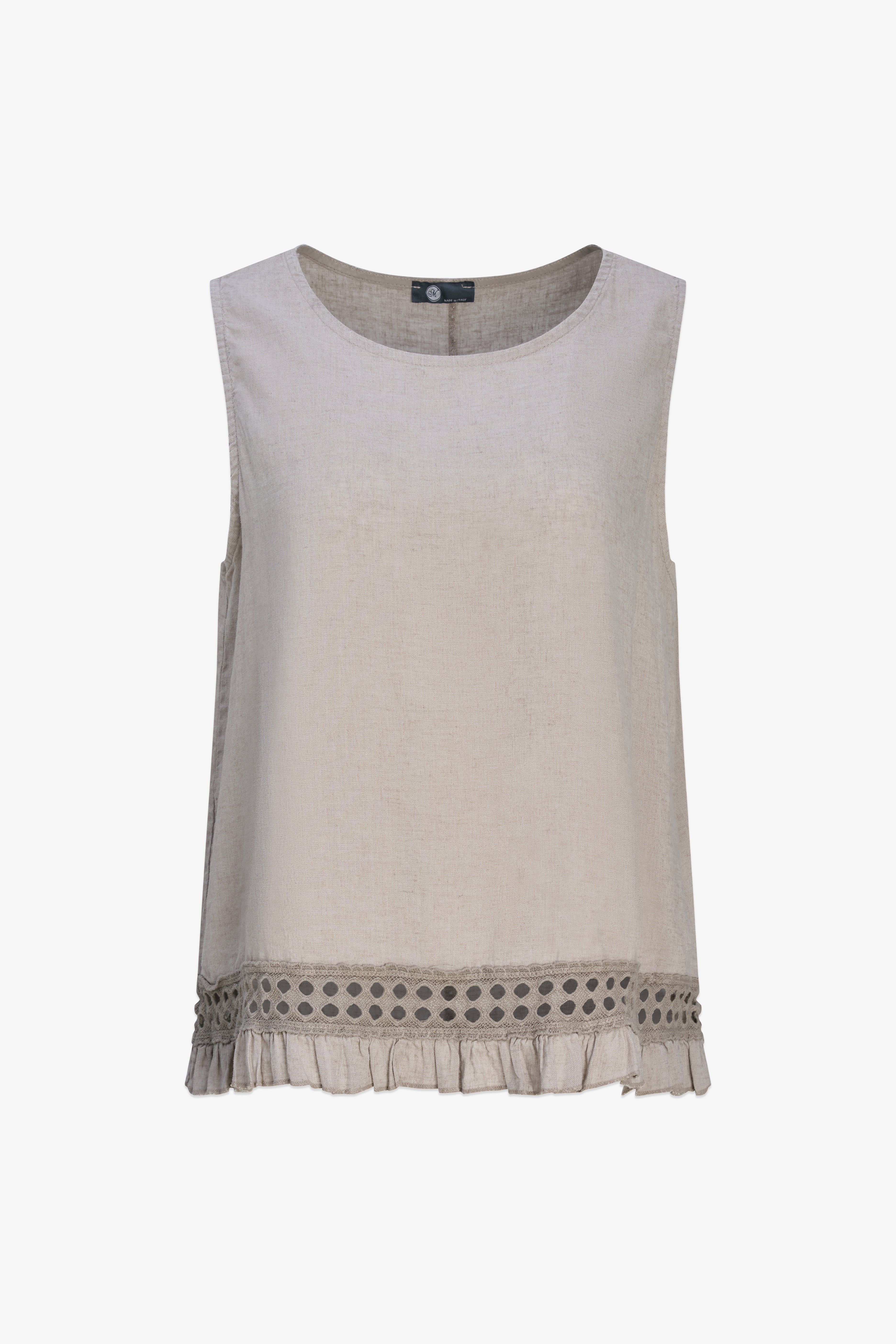 Camisole Bande de Dentelle au Bas