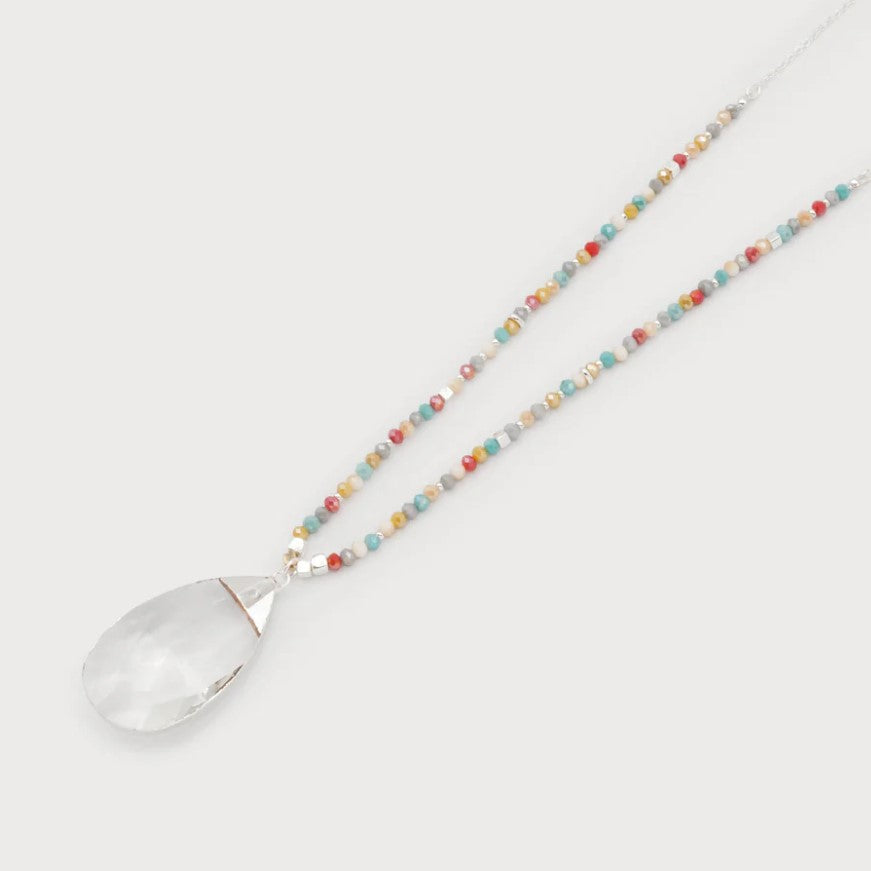 Collier Pendentif Goutte de Verre