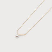 Collier Petite Perle et Crystal sur Chaîne Délicate