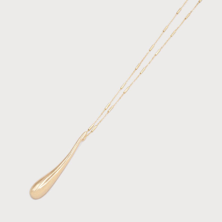 Collier à Pendentif Goutte Allongée Doré Caracol, vue du produit