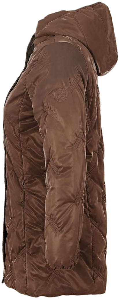 Manteau Matelassé Brillant avec Capuchon