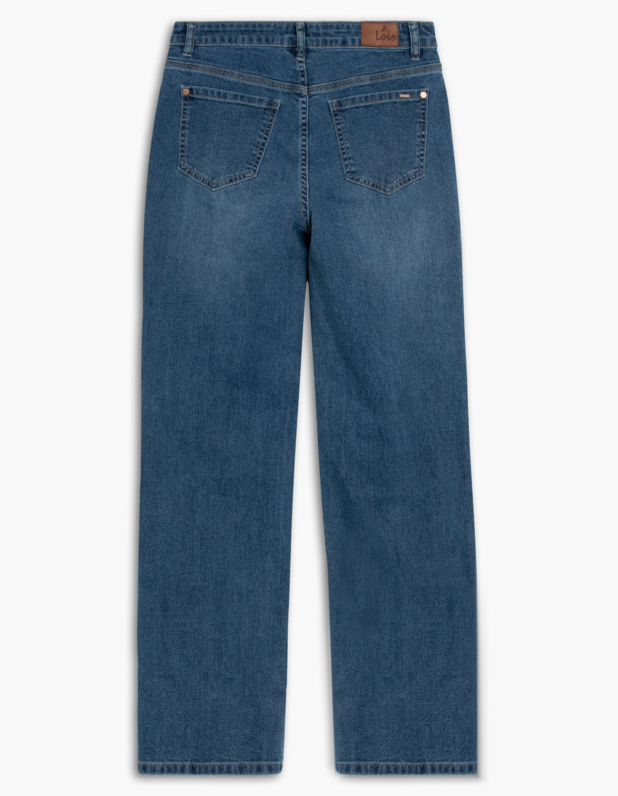 Jeans à Revers Brillants