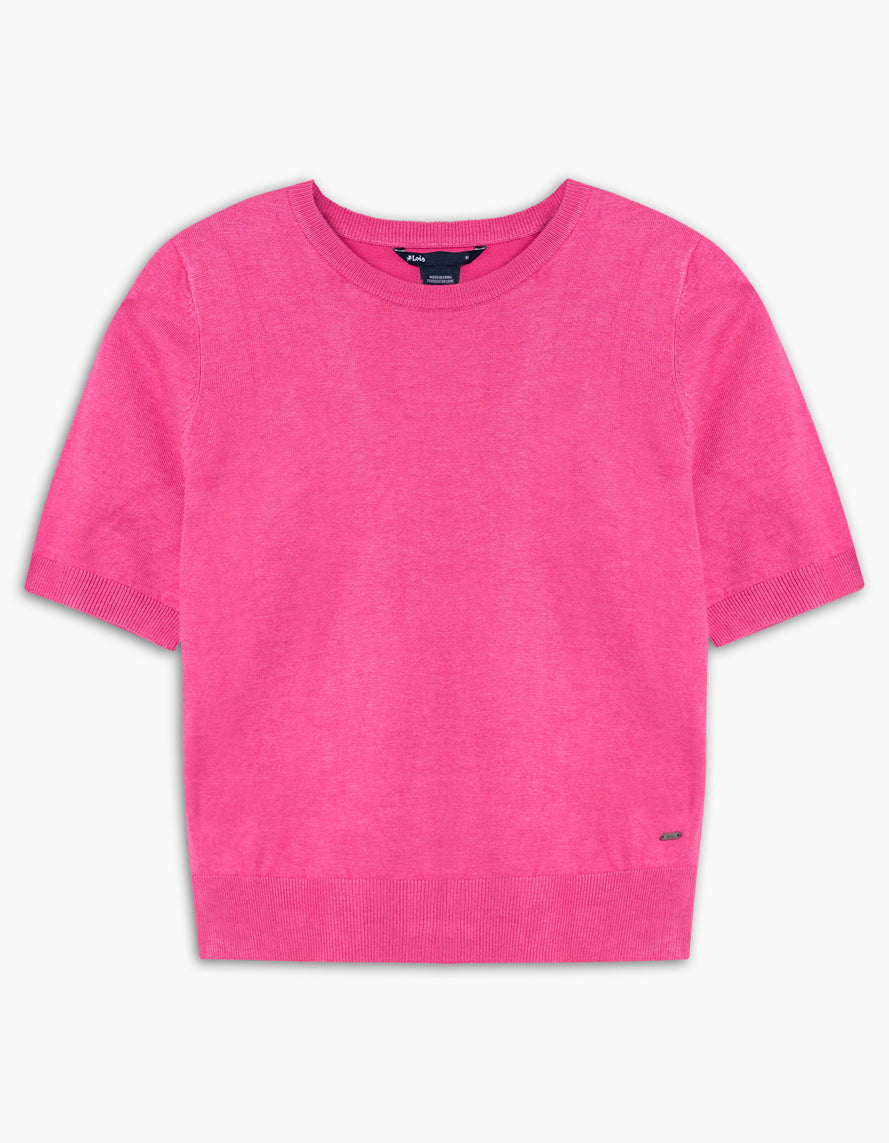 T-Shirt en Tricot Fin