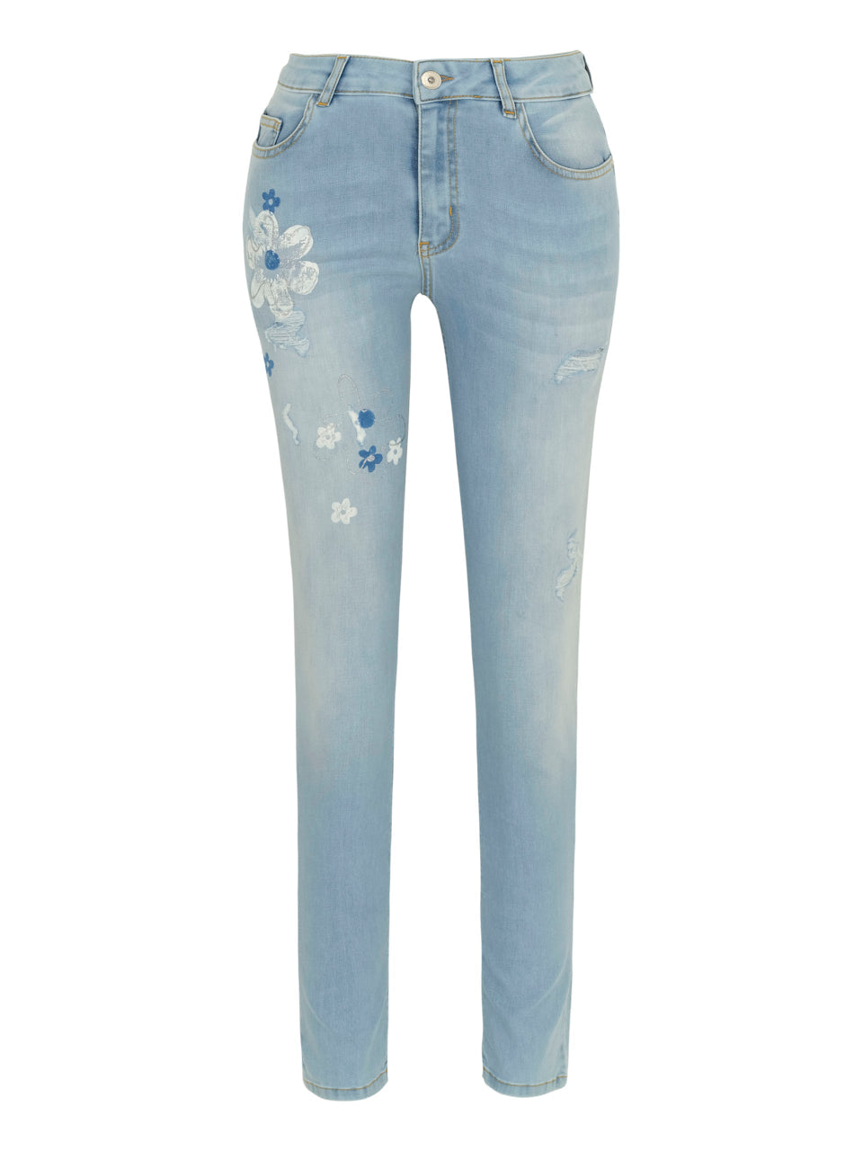 Jeans à fleurs