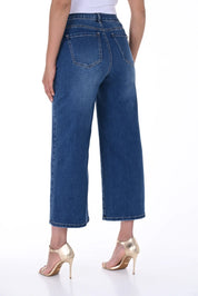Gaucho Jeans avec Boutons Dorés