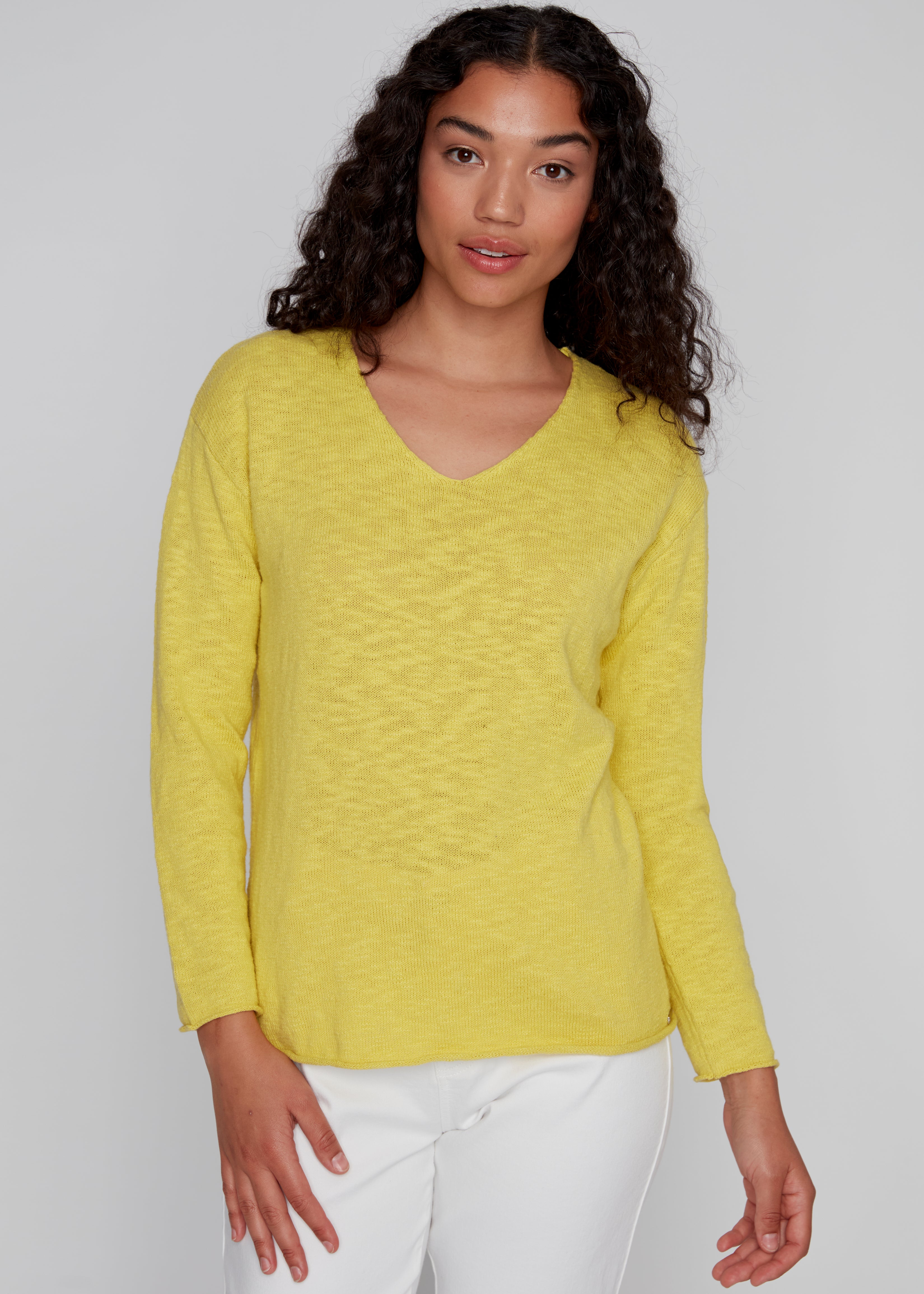 Chandail Col V 100% Coton