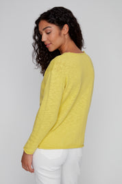 Chandail Col V 100% Coton