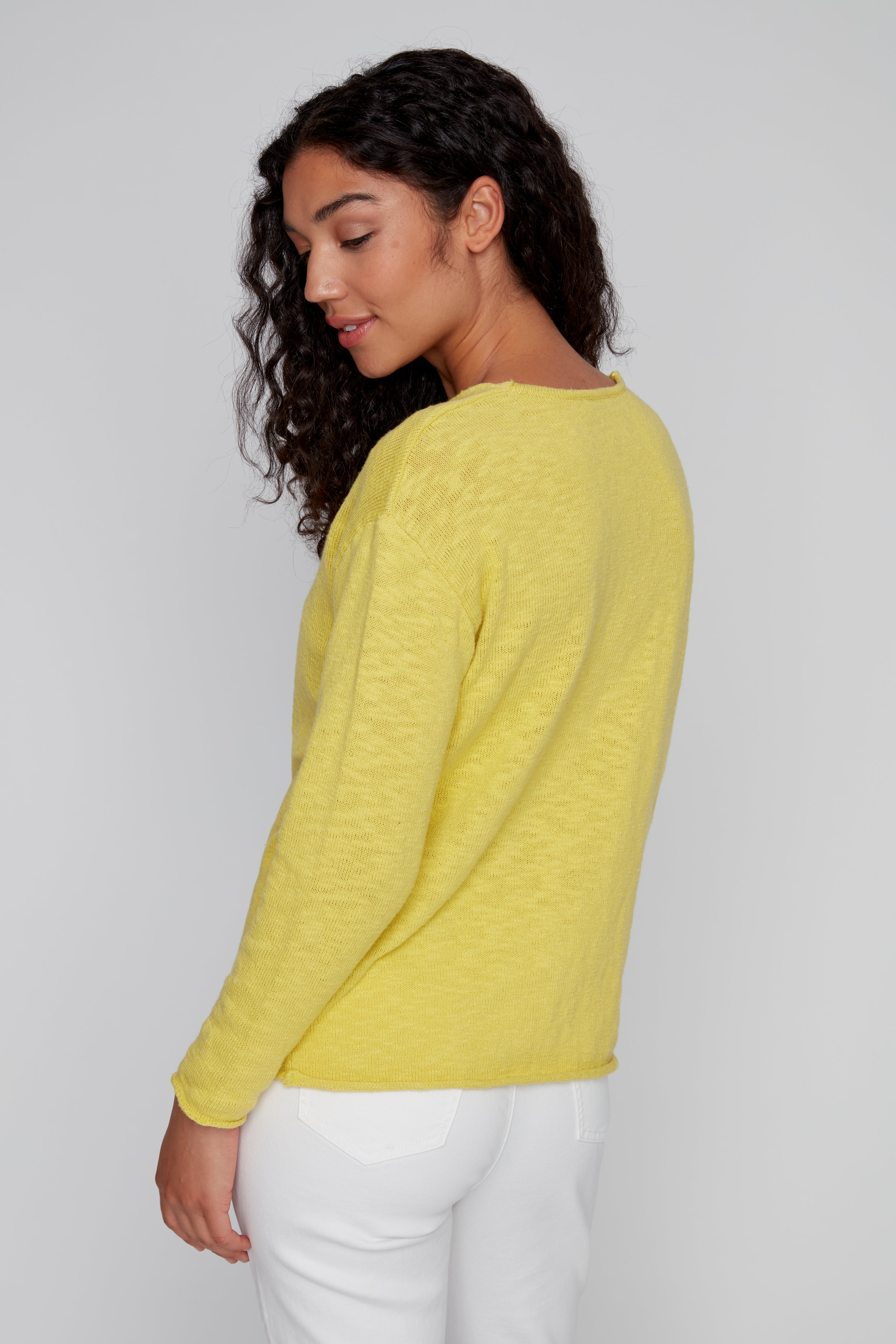 Chandail Col V 100% Coton