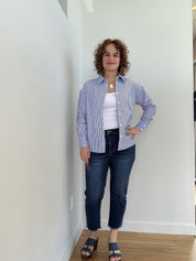 Blouse Chemisier à Rayures