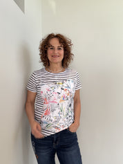 T-Shirt Rayures et Fleurs