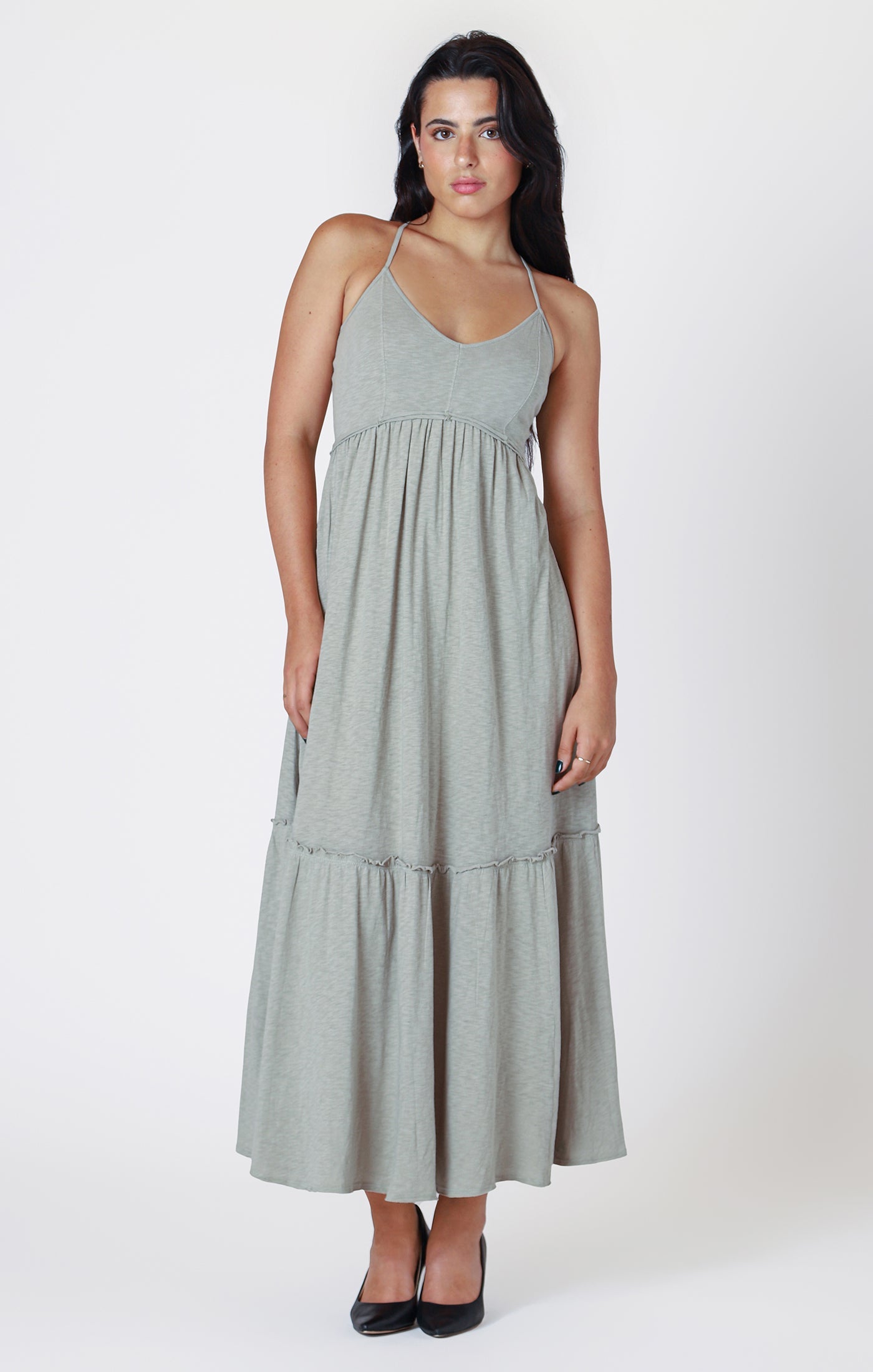 Robe Longue à Volants
