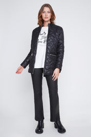 Manteau Étoiles Matelassées Effet Luisant