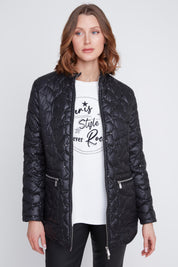 Manteau Étoiles Matelassées Effet Luisant