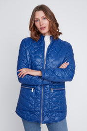 Manteau Étoiles Matelassées Effet Luisant
