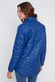 Manteau Étoiles Matelassées Effet Luisant