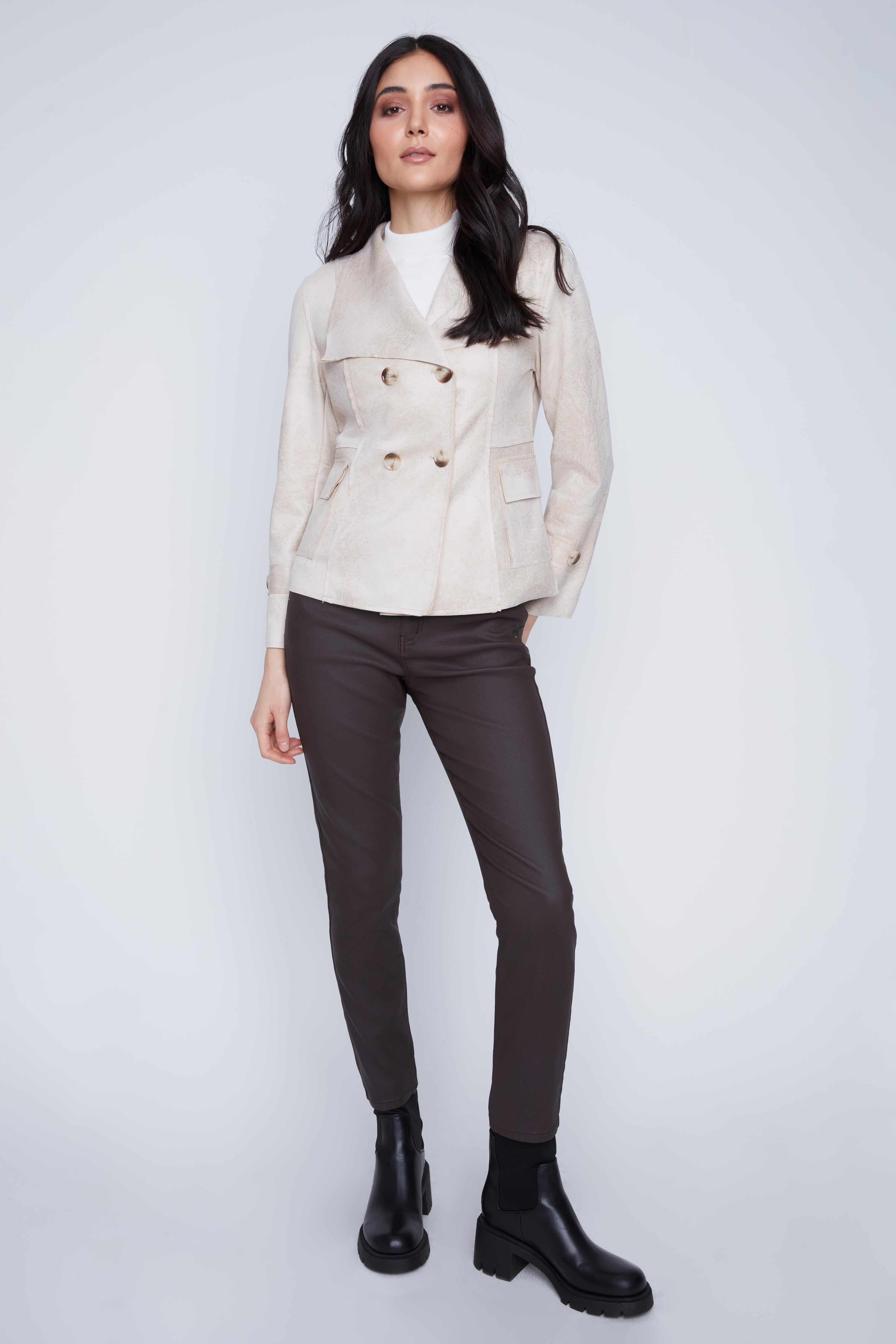 Manteau Trench Court en Suède Végan