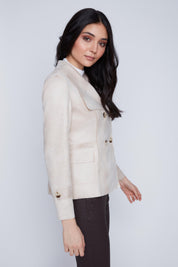 Manteau Trench Court en Suède Végan