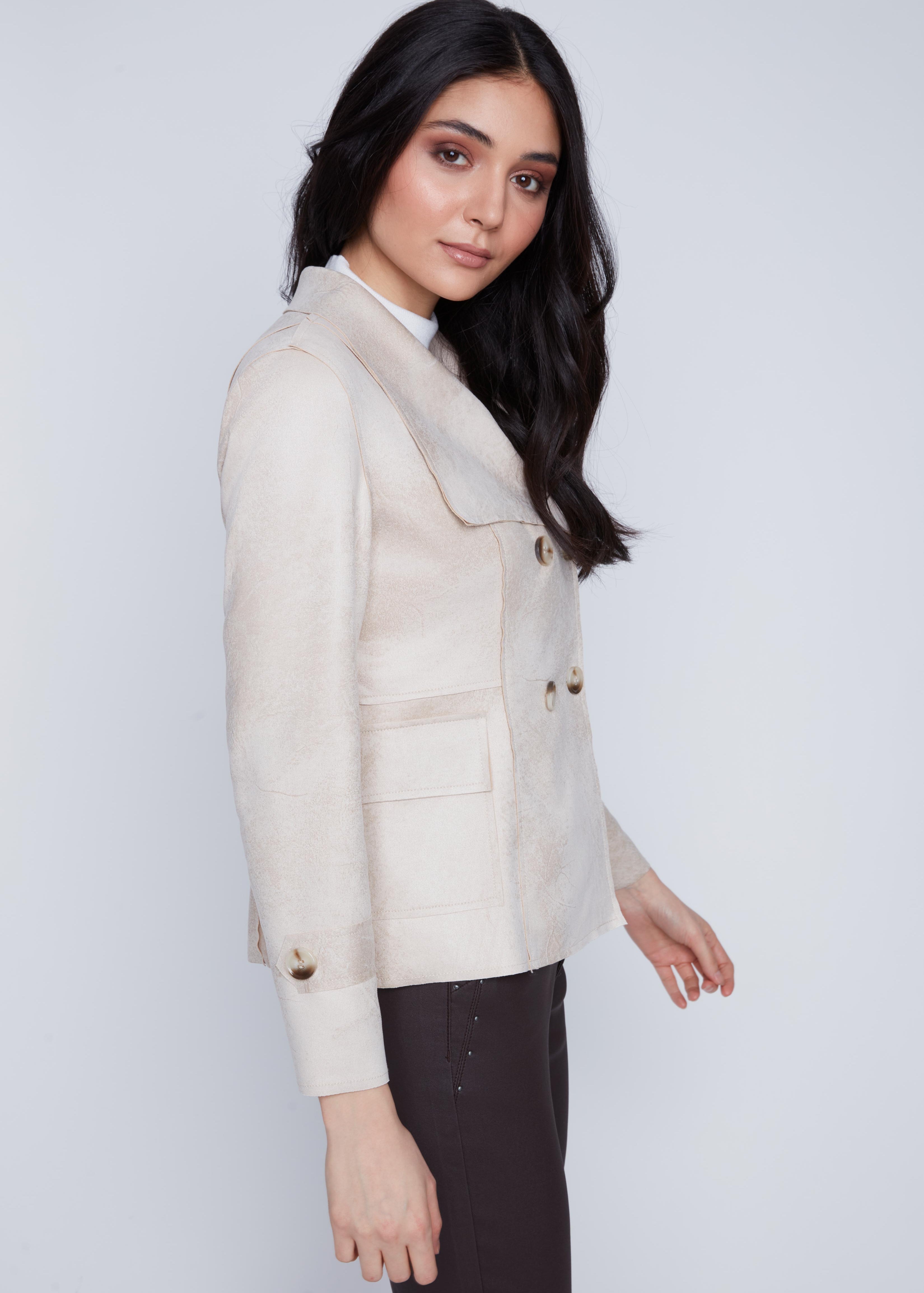 Manteau Trench Court en Suède Végan