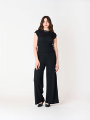 Pantalon Large Texturé