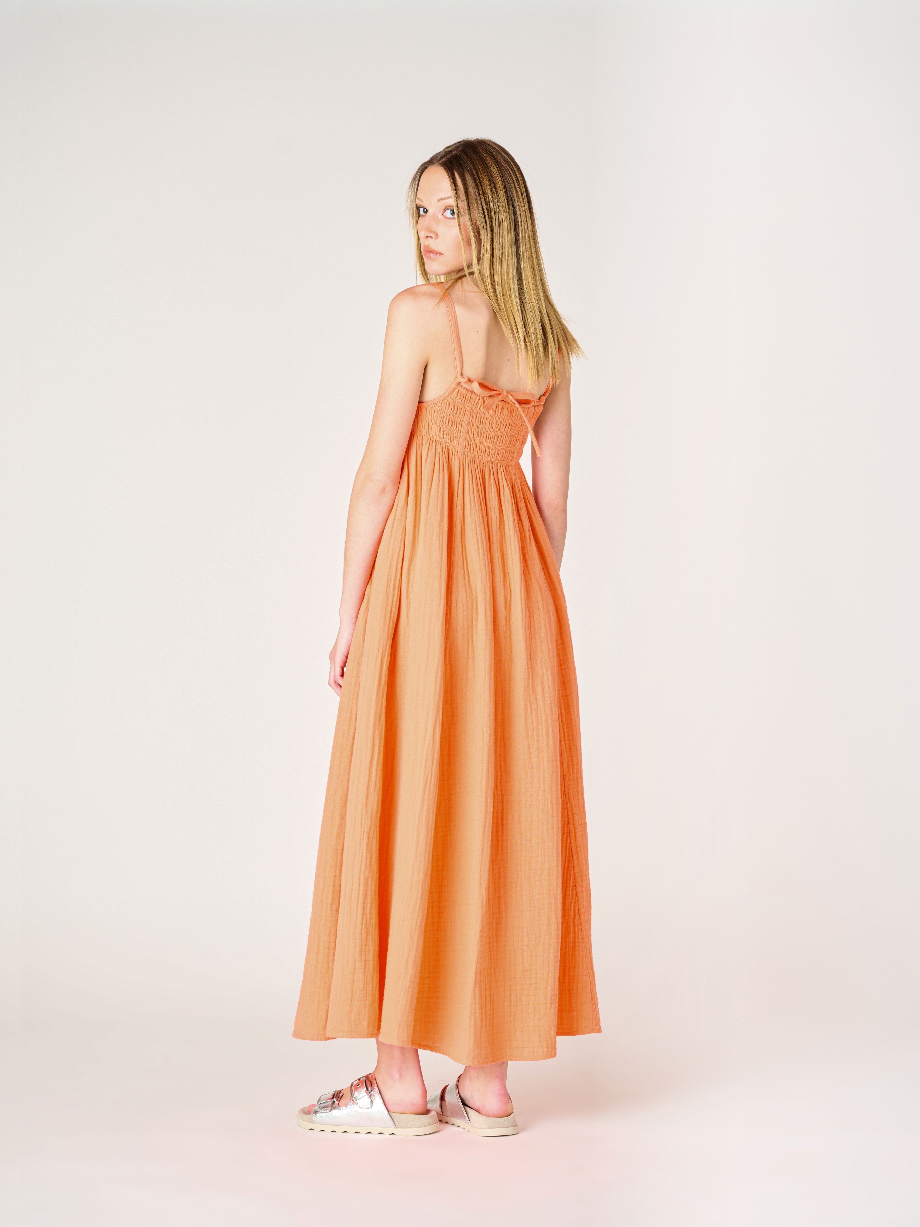 Robe longue Noeud au Dos