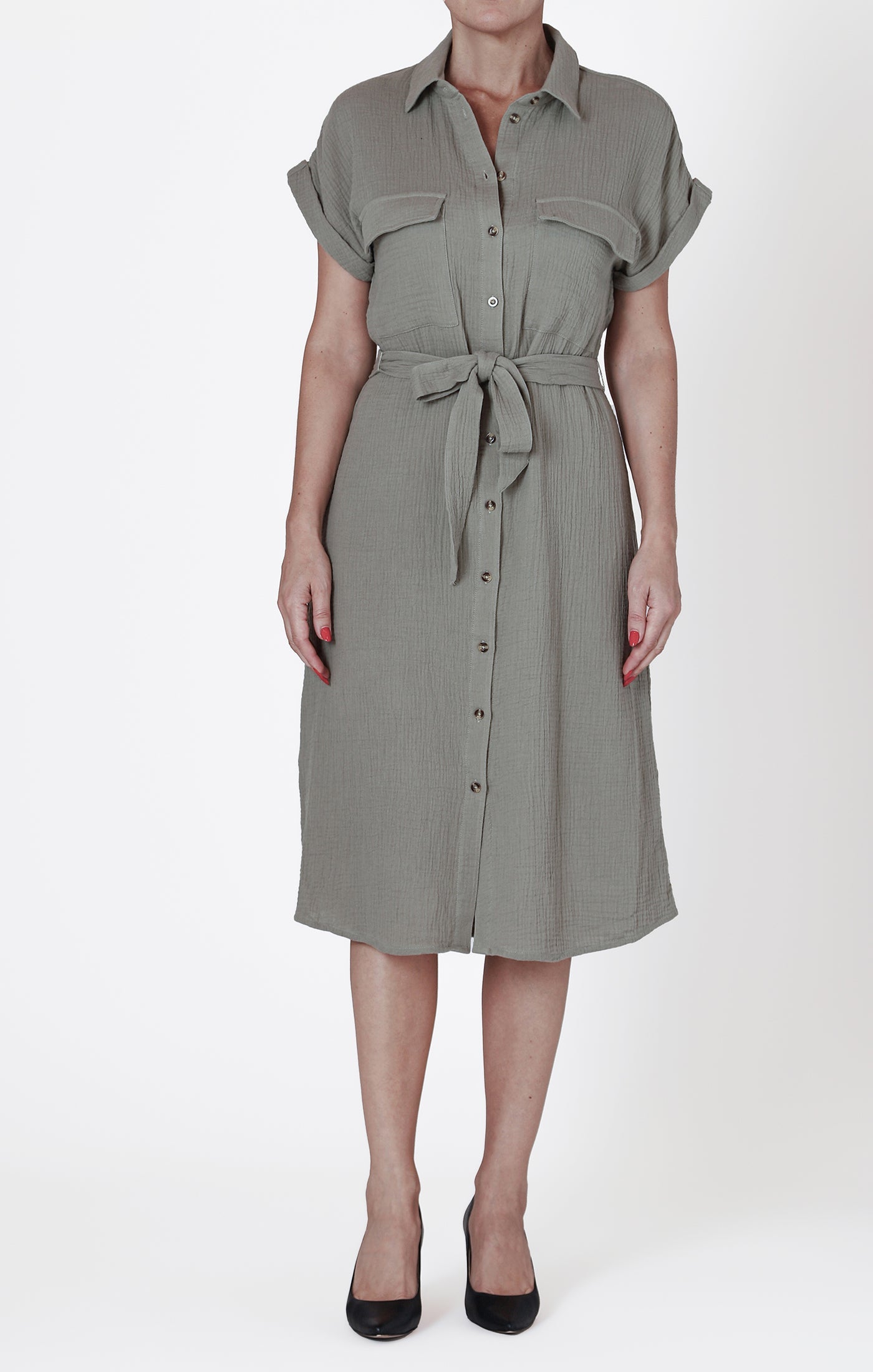 Robe Chemisier Ceintrée
