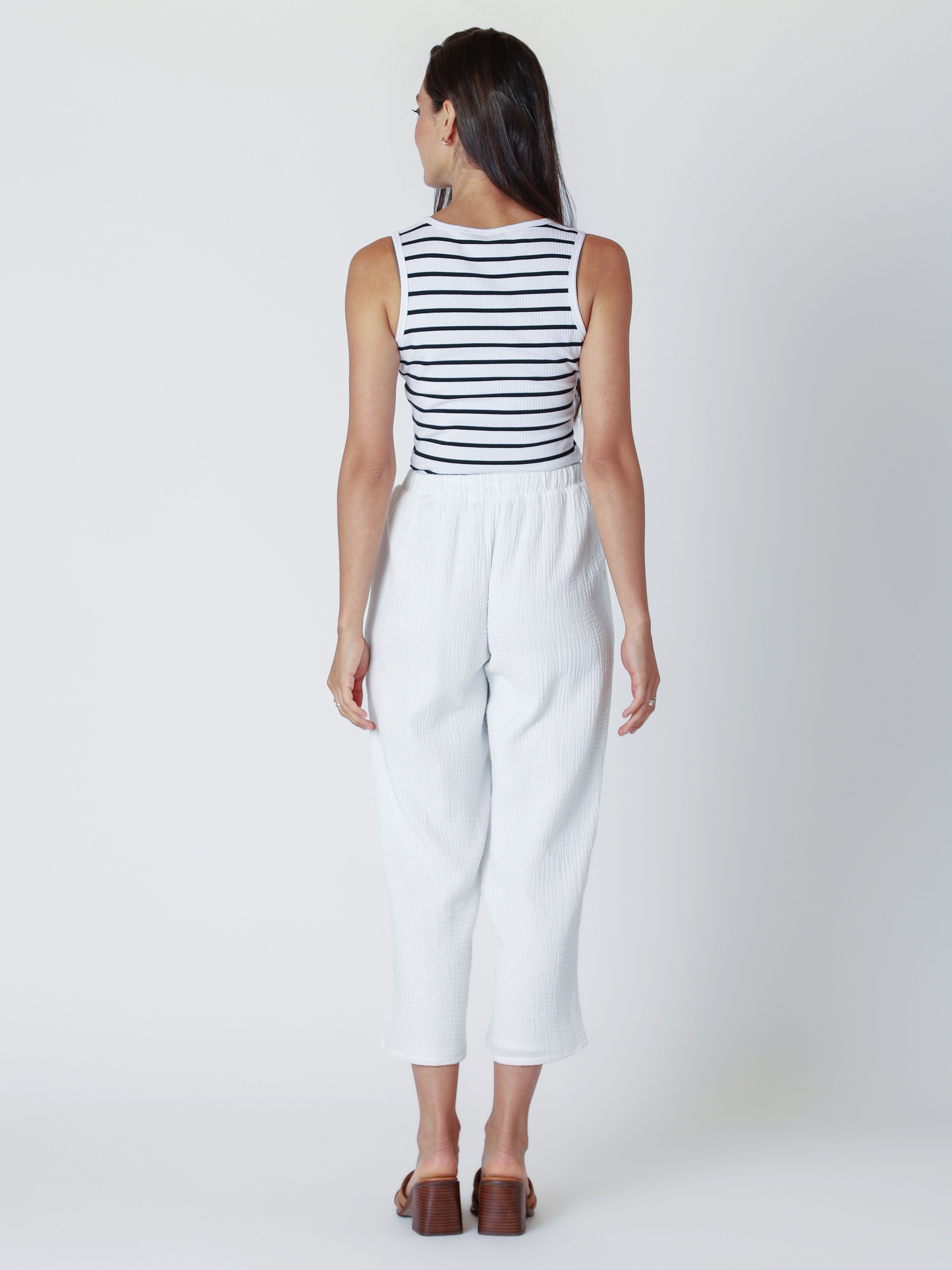 Pantalon Texturé Taille Élastique