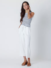 Pantalon Texturé Taille Élastique