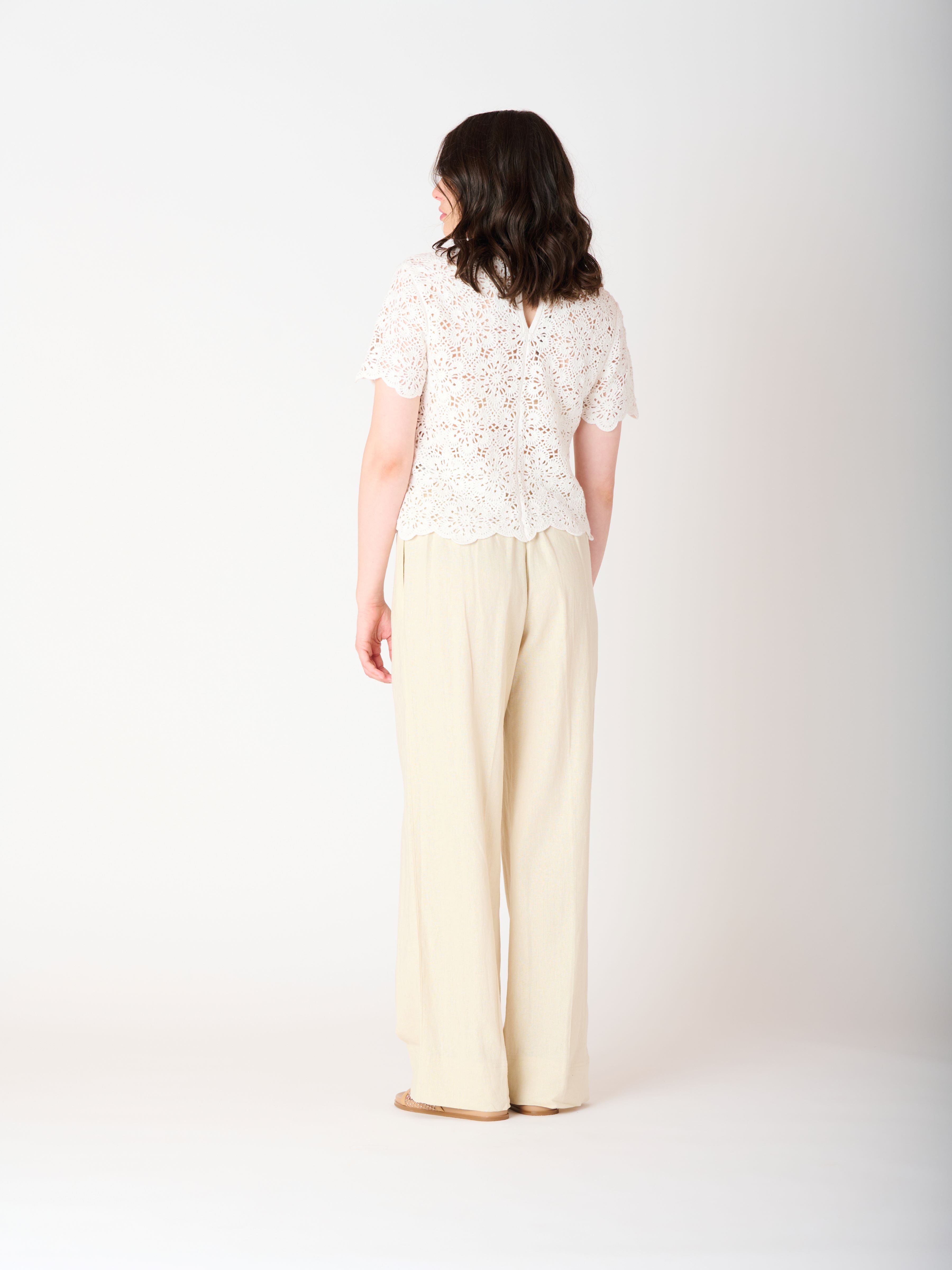 Pantalon Large à Taille Élastique