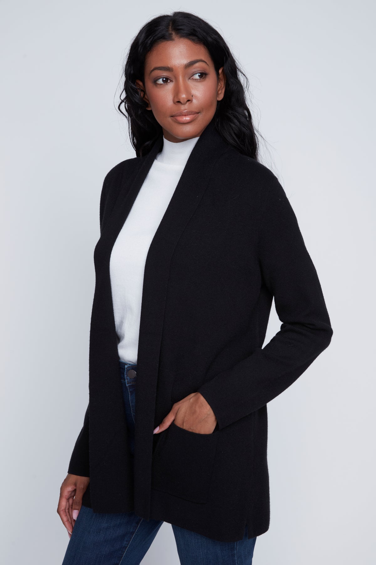 Cardigan en Tricot avec Poches