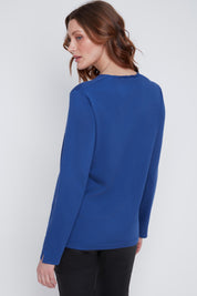 Chandail Tricot Léger Manches Longues Col en V