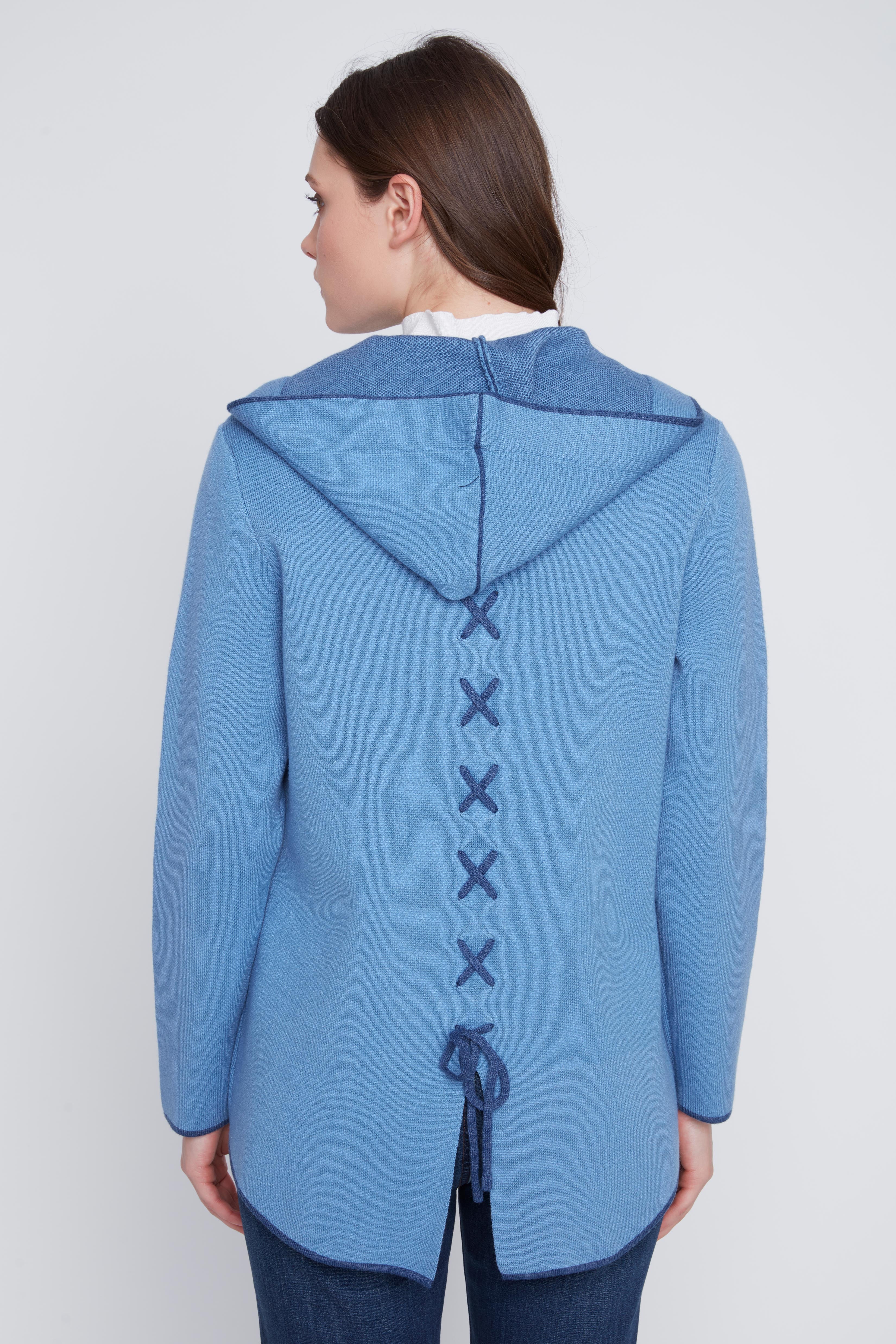 Veste Manteau en Tricot Boucles aux Poches