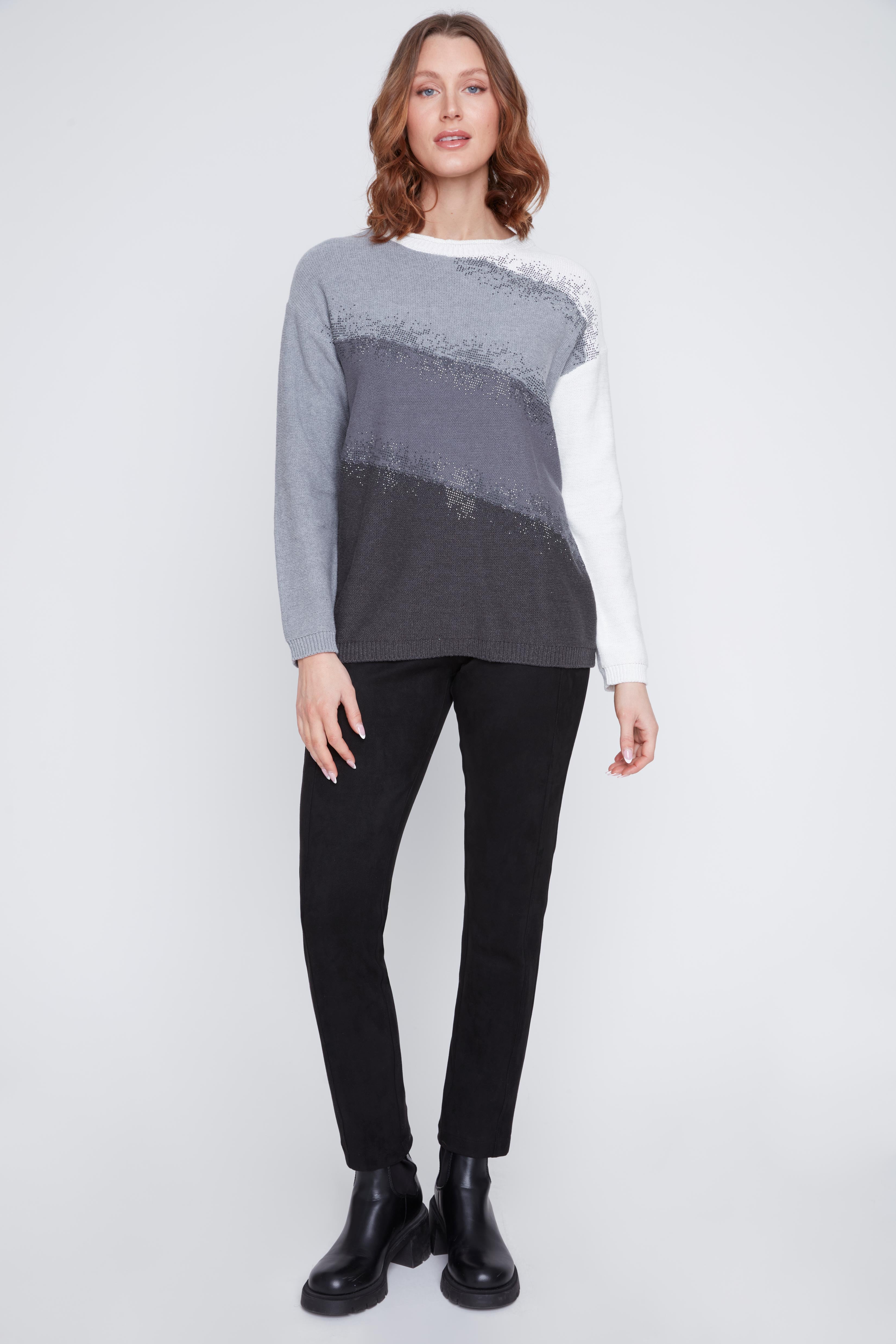 Chandail Tricot Long avec Strass