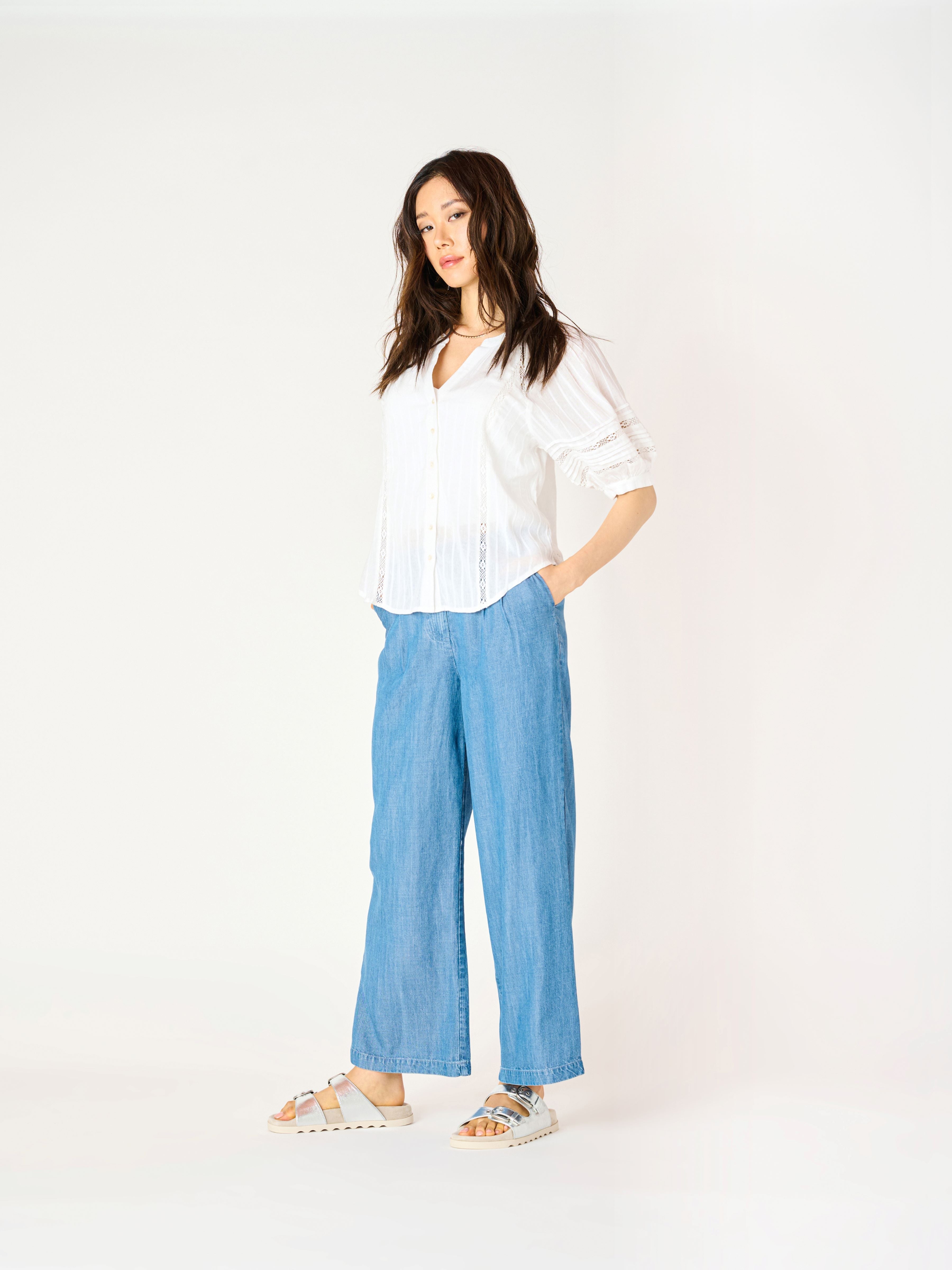 Blouse Détails en Dentelle
