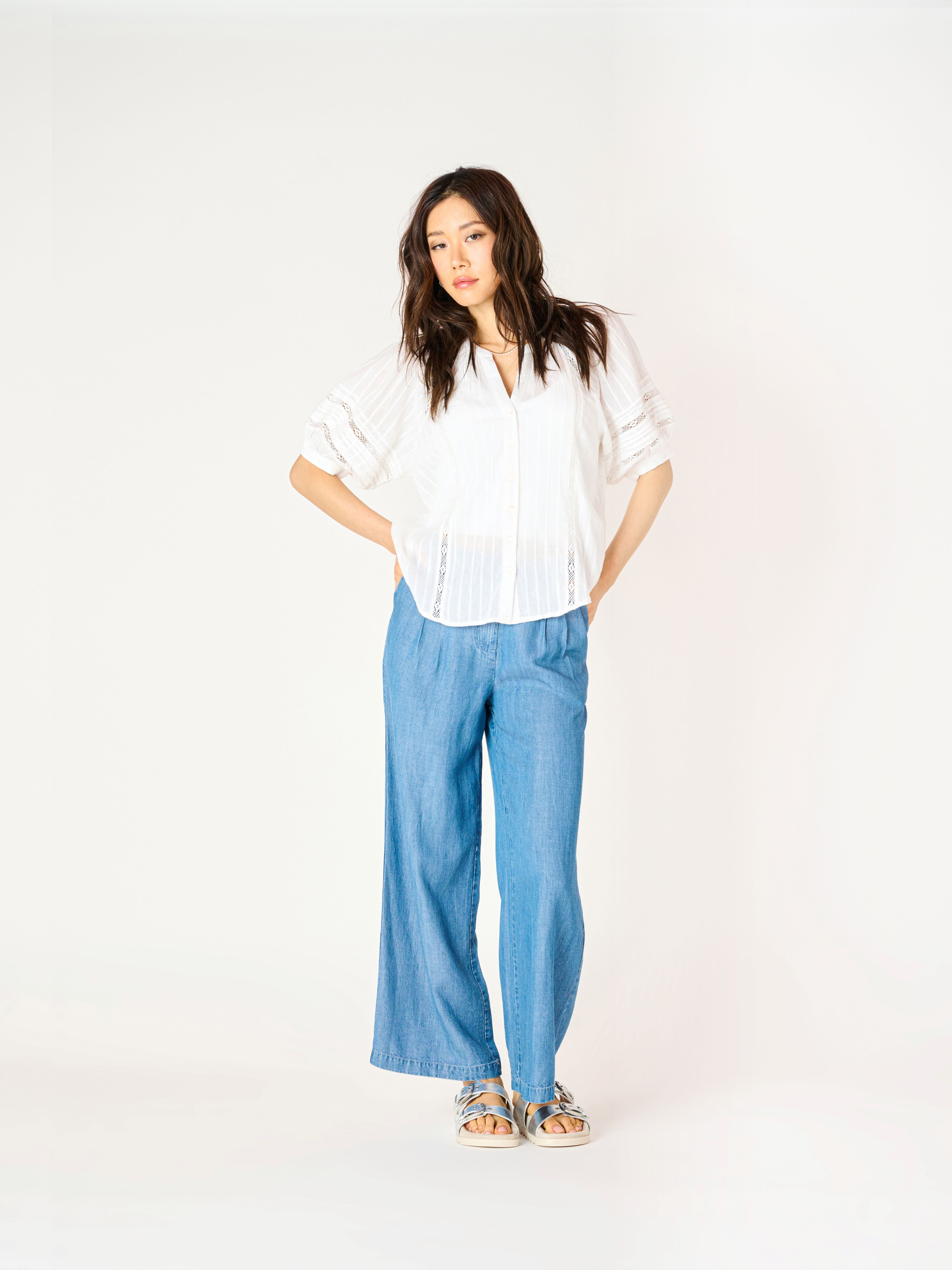 Blouse Détails en Dentelle