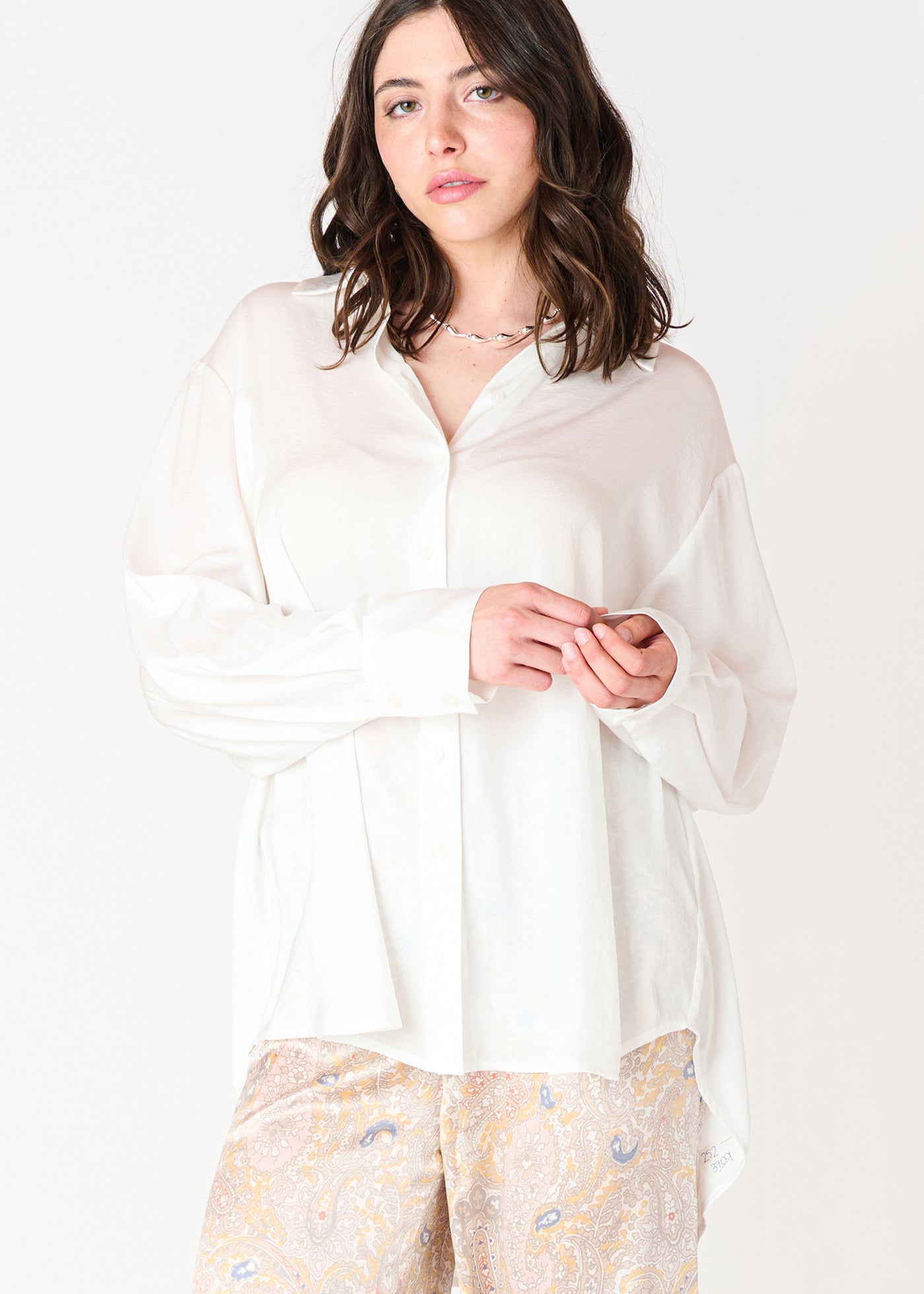 Blouse Fluide Effet Satin