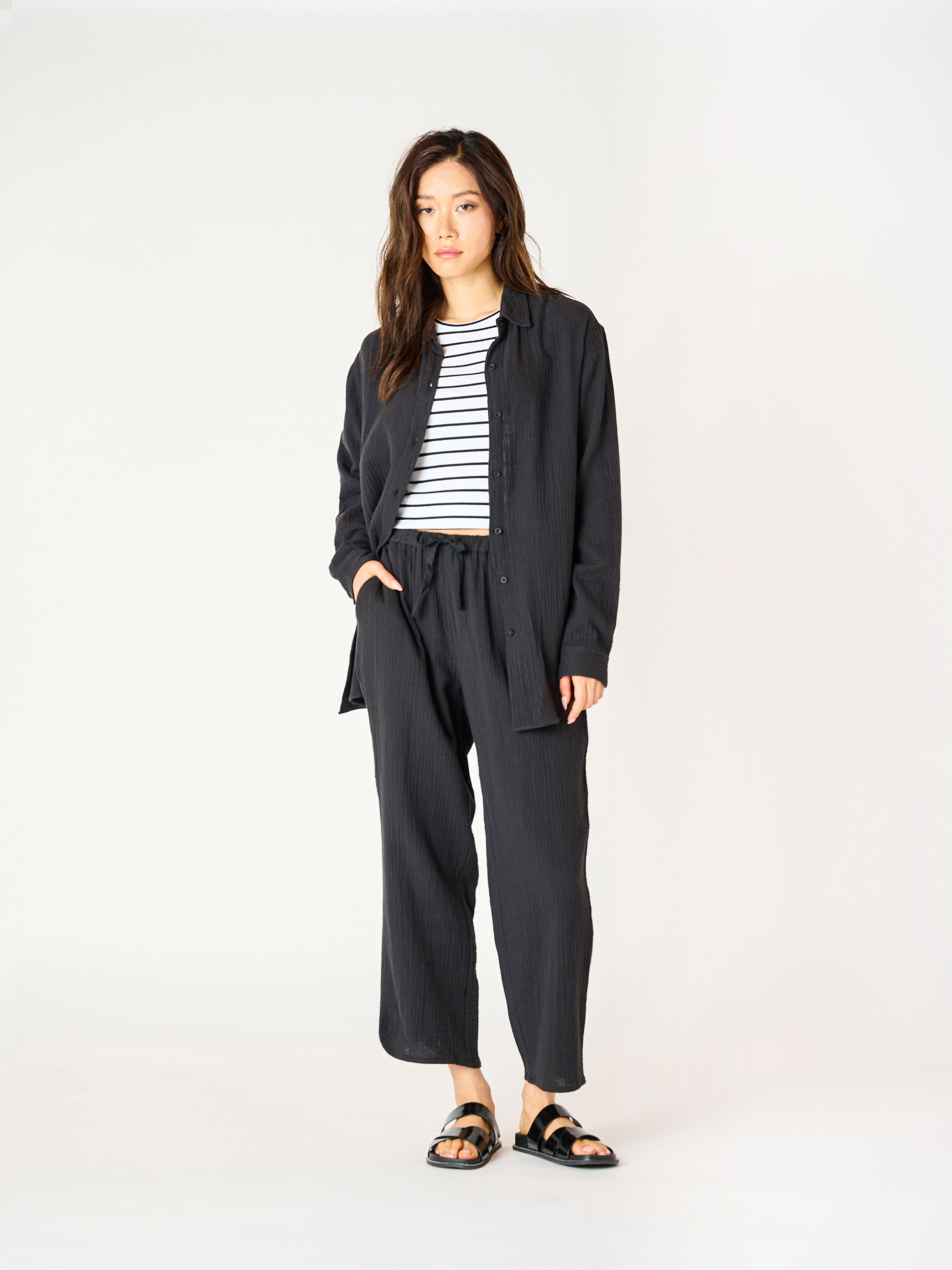Blouse Boutonnée Texturée